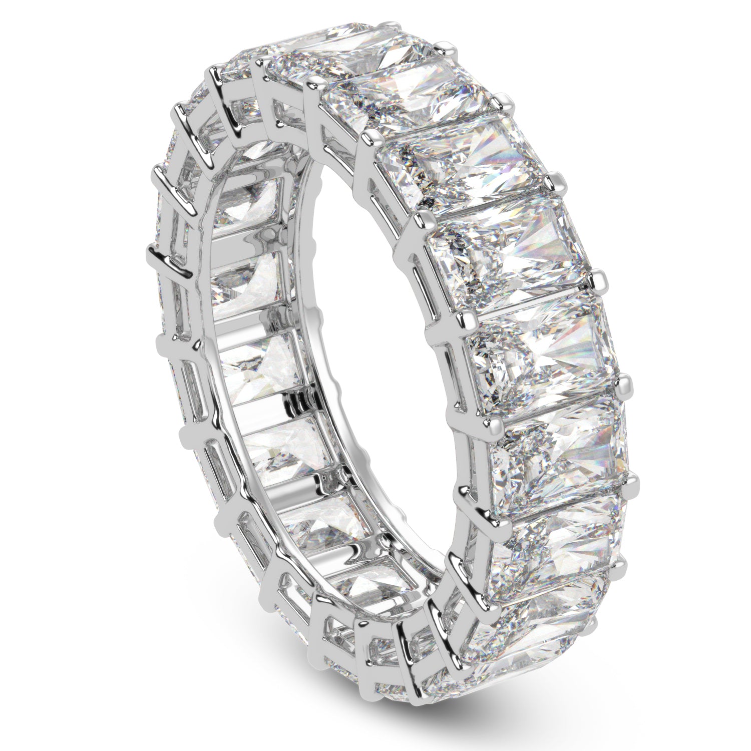 Buy 7.82Ct Eternity Natural Diamond Ring | Solitairekart