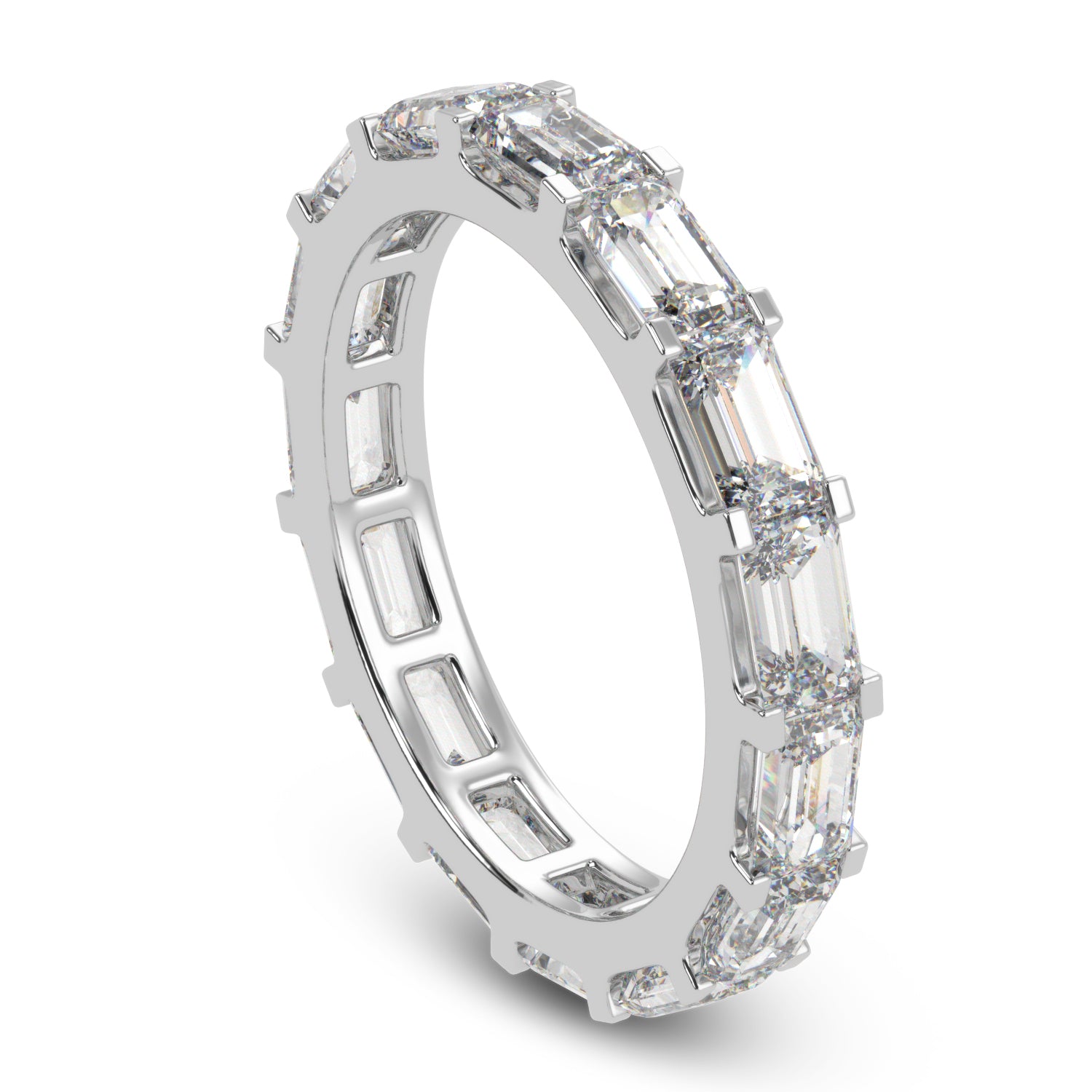 Buy 3.55Ct Eternity Natural Diamond Band | Solitairekart