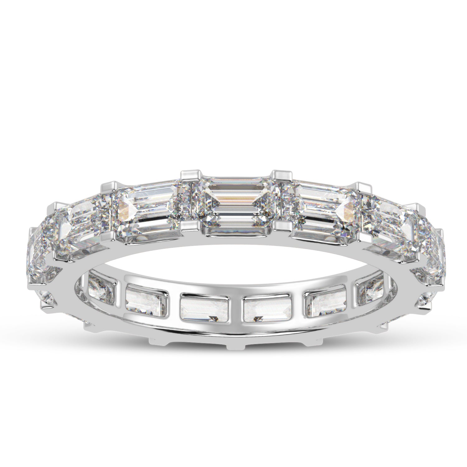 Buy 3.55Ct Eternity Natural Diamond Band | Solitairekart