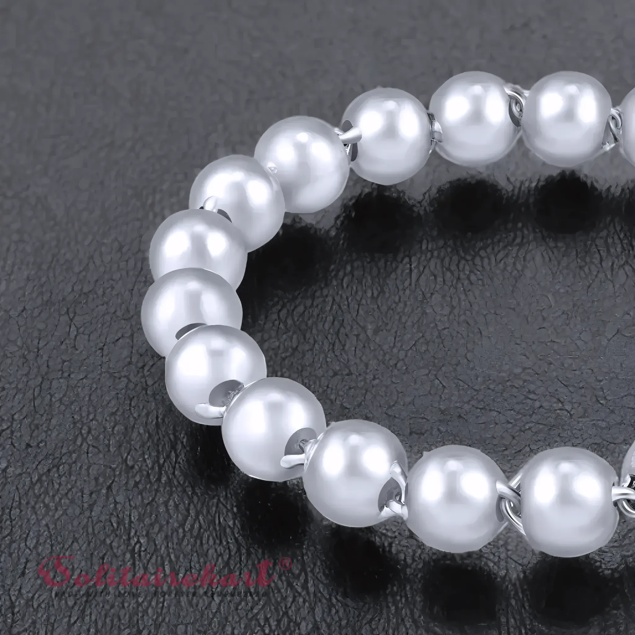 Solitairekart Platinum Beaded Charm Bracelets 37.542gm Weight For Unisex.