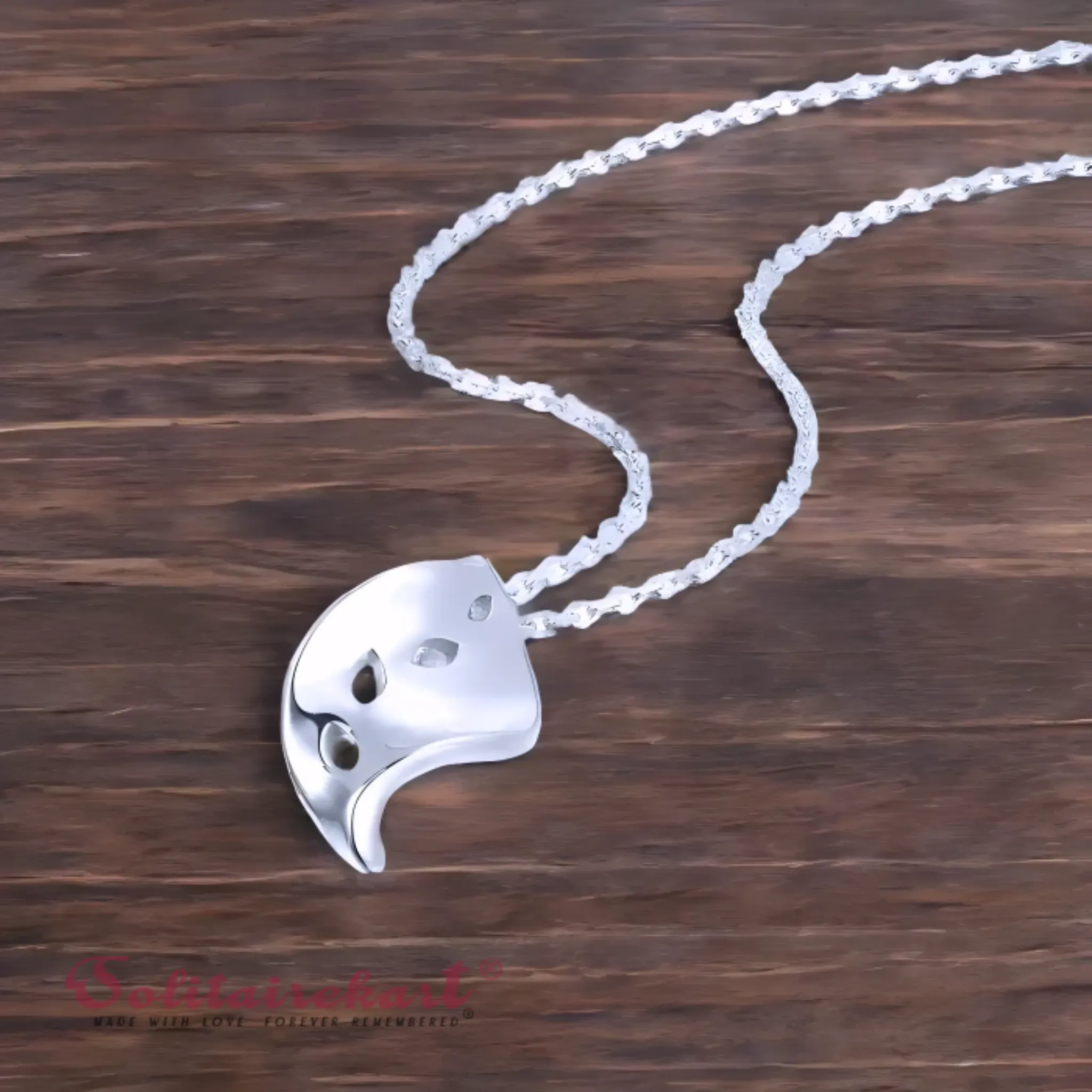 Solitairekart Modern Minimalist style Abstract Flame Pendant Pendant 1.759gm Weight For Woman.