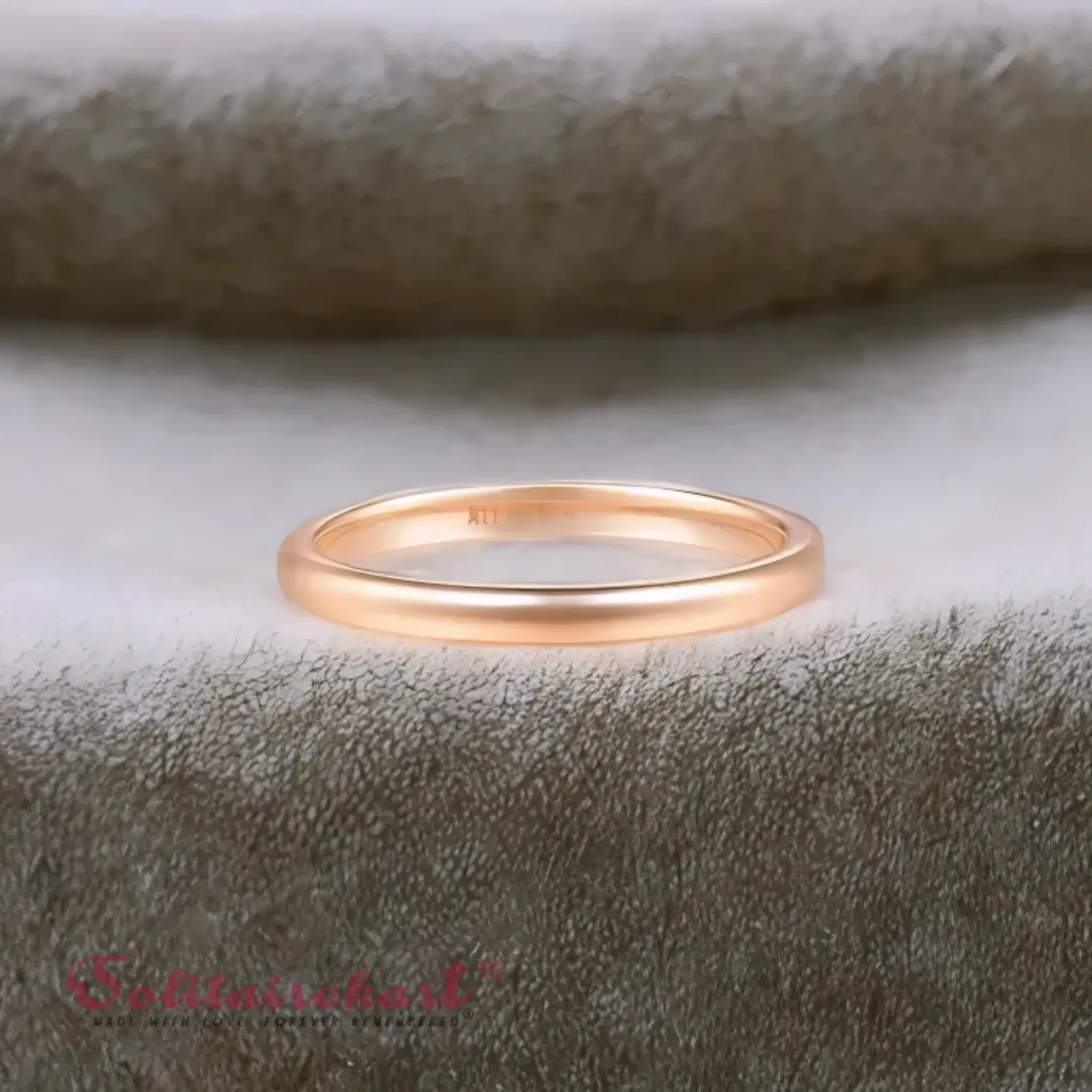 14K Rose Gold Ring Band