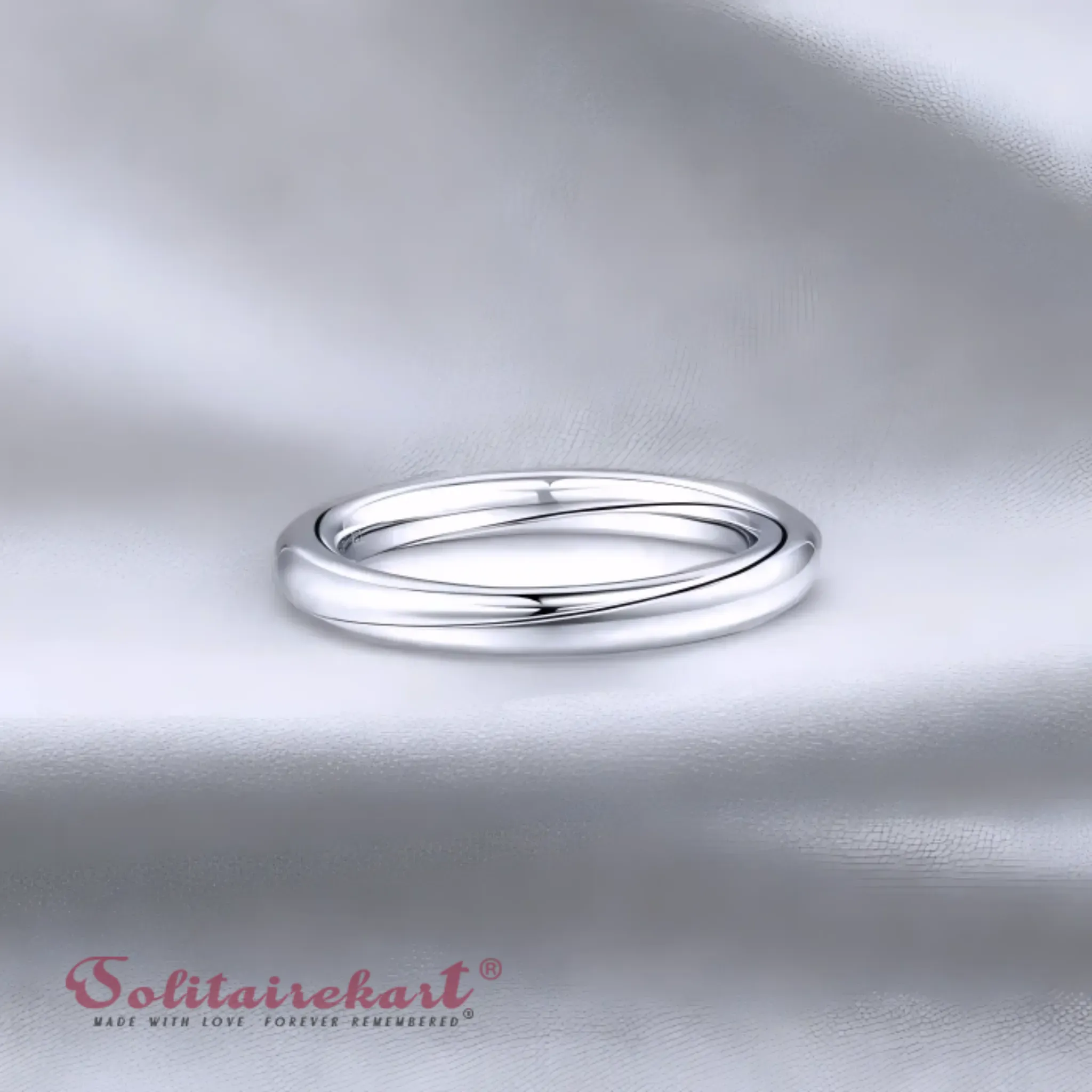 Solitairekart Platinum Simple Elegant Band Ring 5.577gm For Unisex.