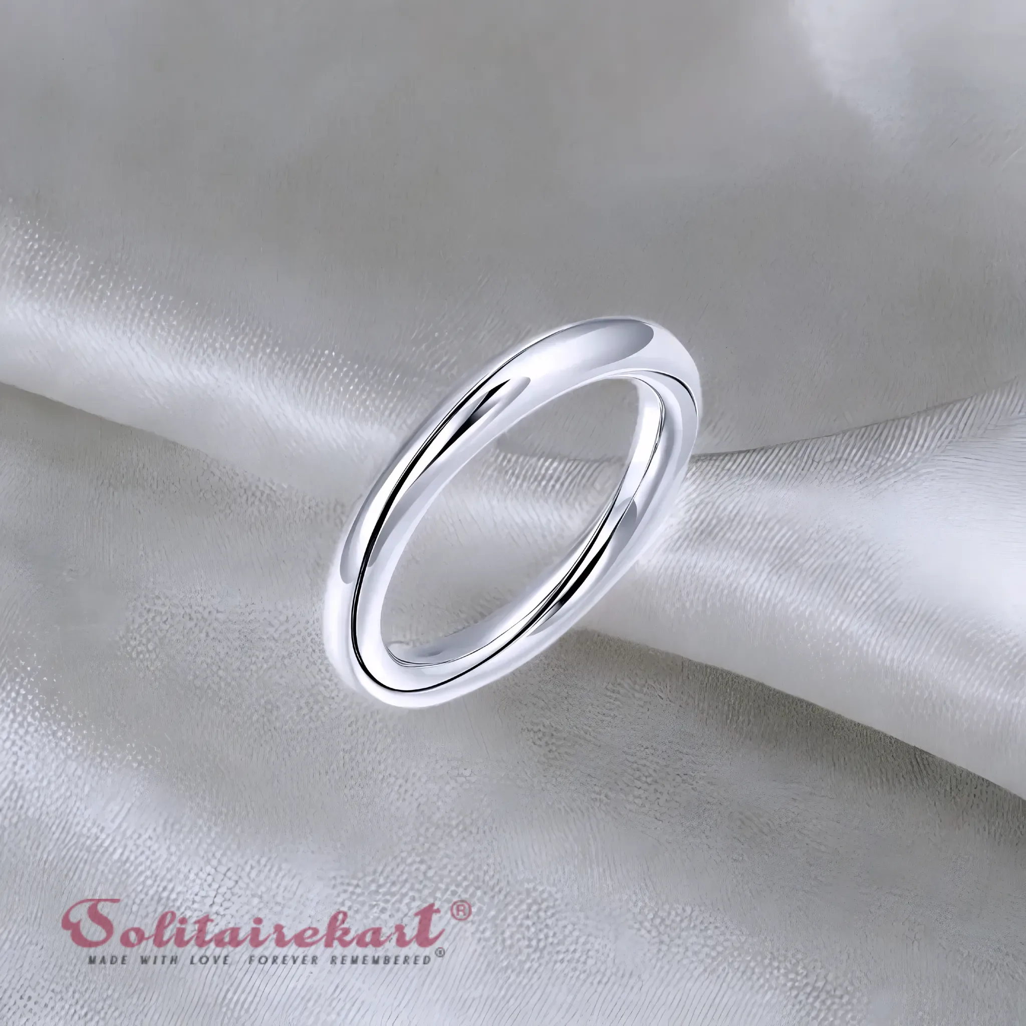 Solitairekart Platinum Simple Elegant Band Ring 5.577gm For Unisex.