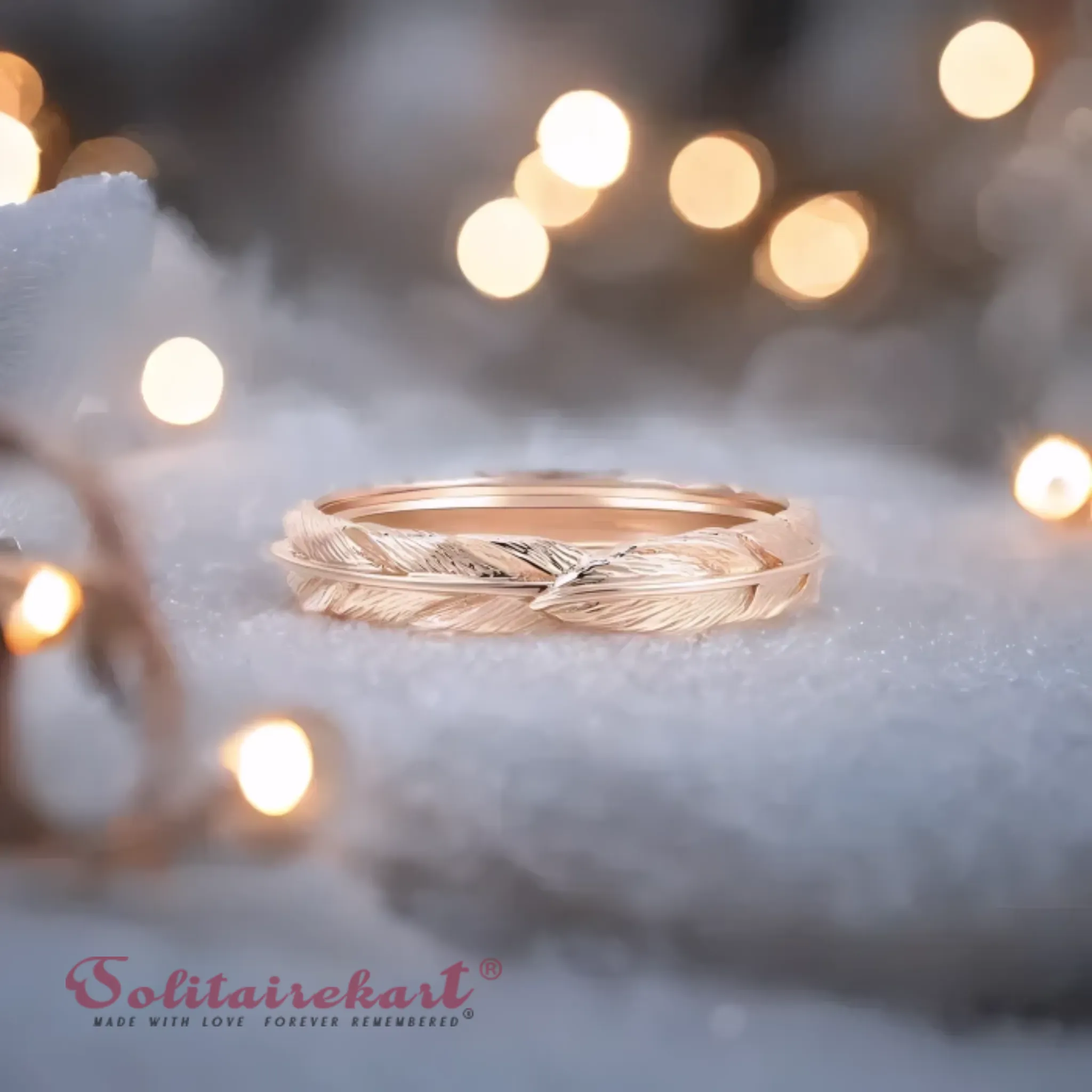 14K Rose Gold Twist Band Ring