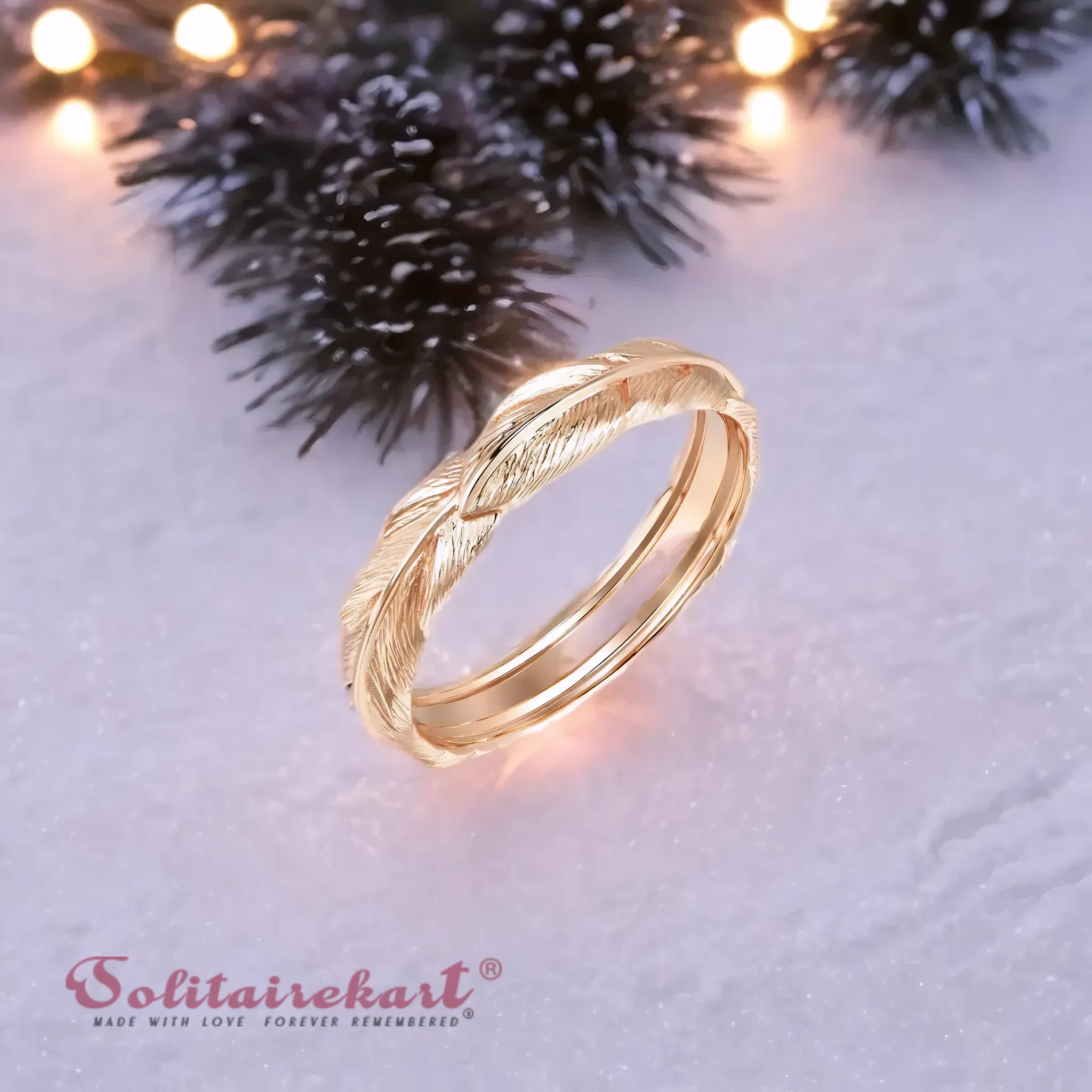 14K Rose Gold Twist Ring
