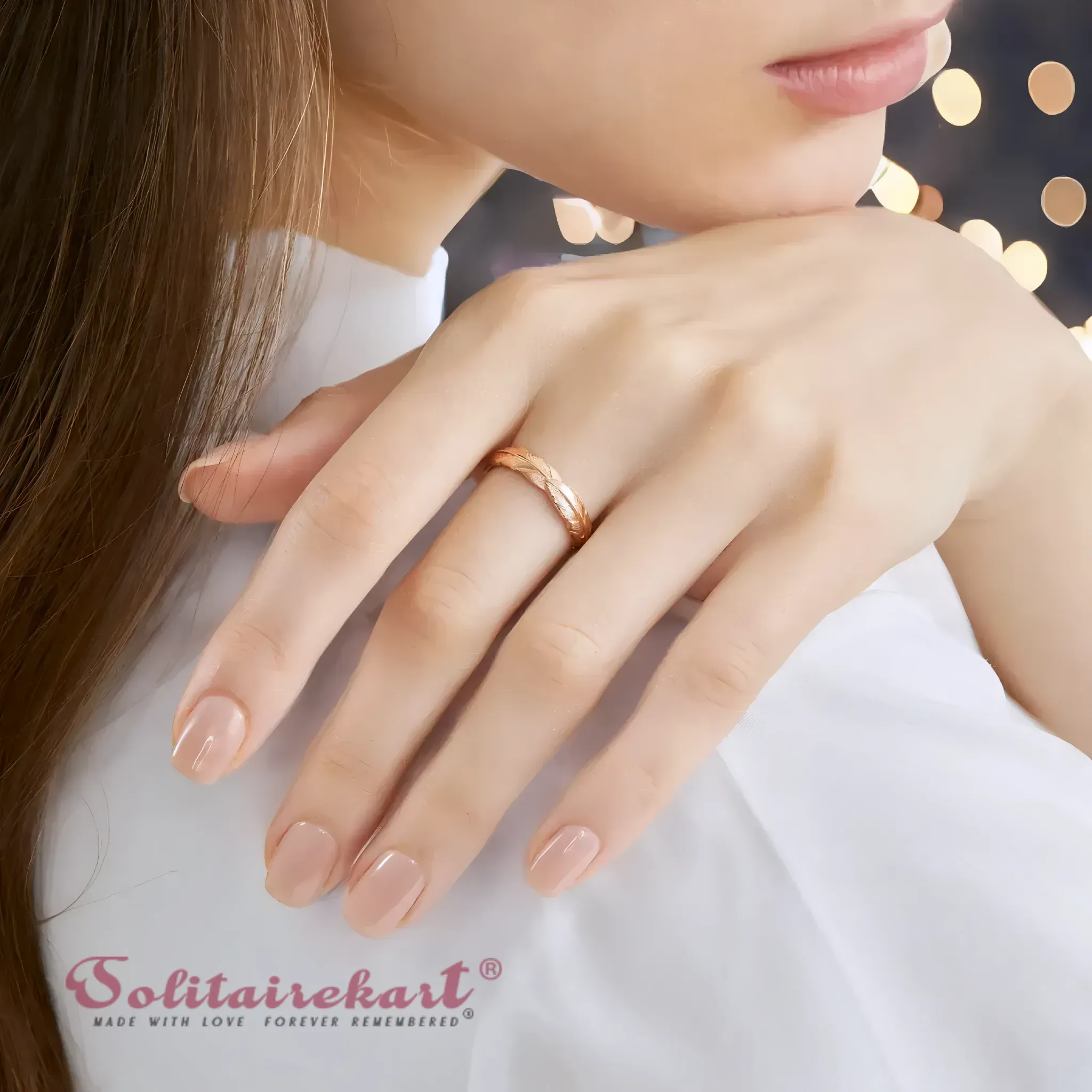 14K Rose Gold Twist Ring