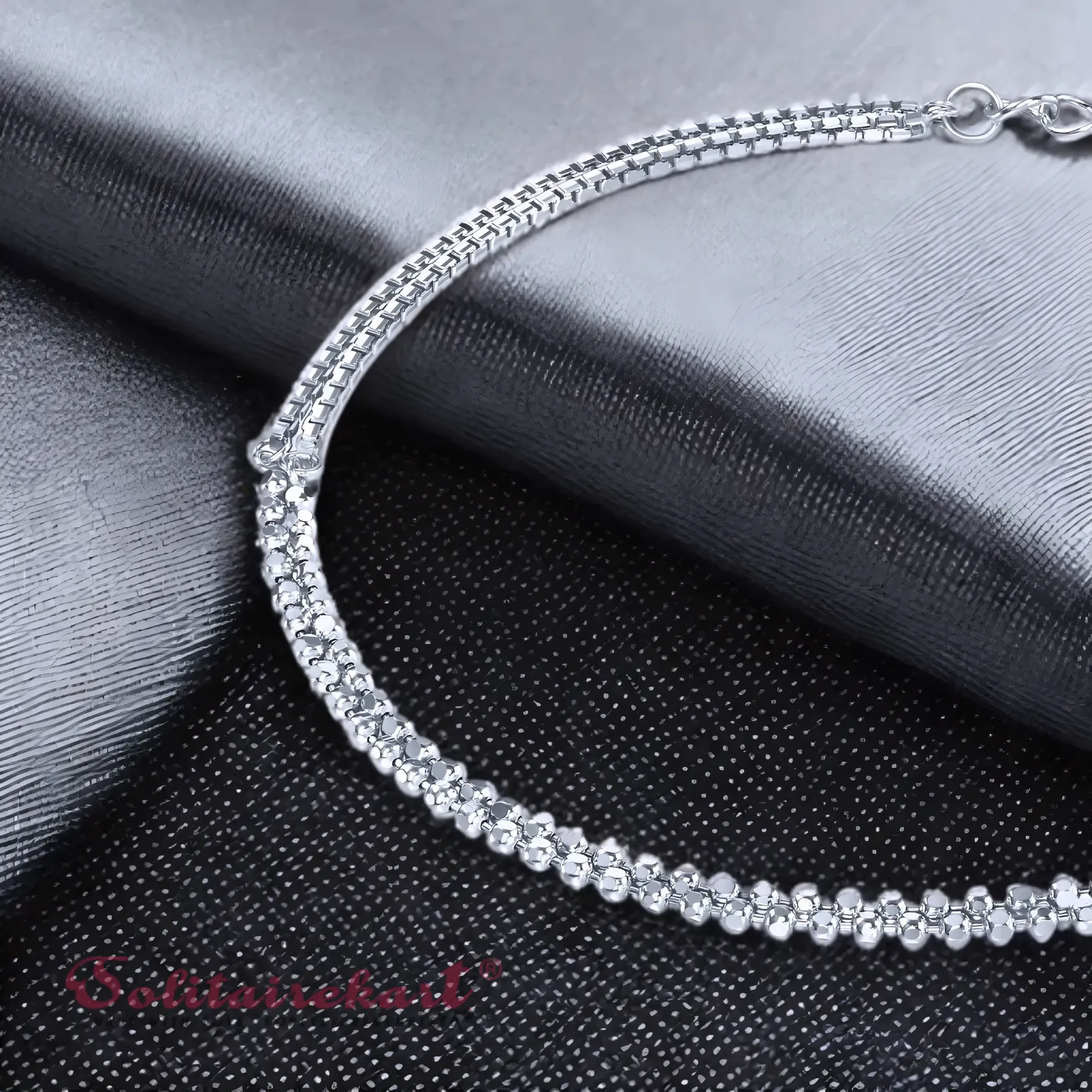 Solitairekart Platinum Tennis Design 4.566gm Weight For Unisex.