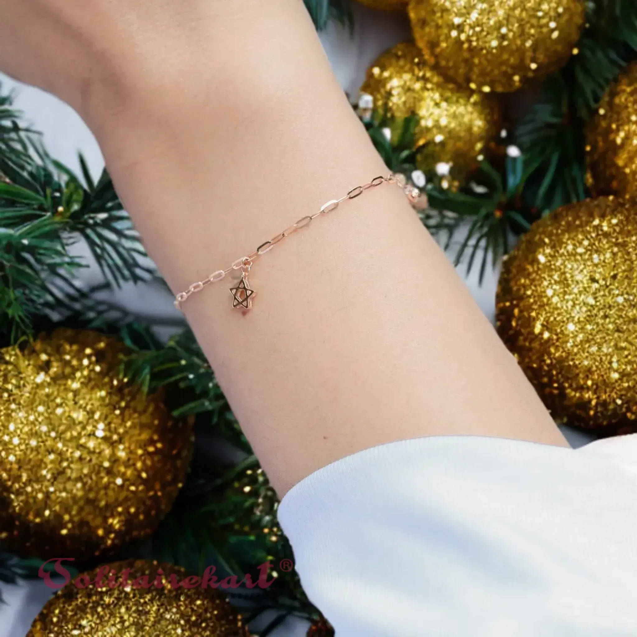 14K Rose Gold Charm Bracelet