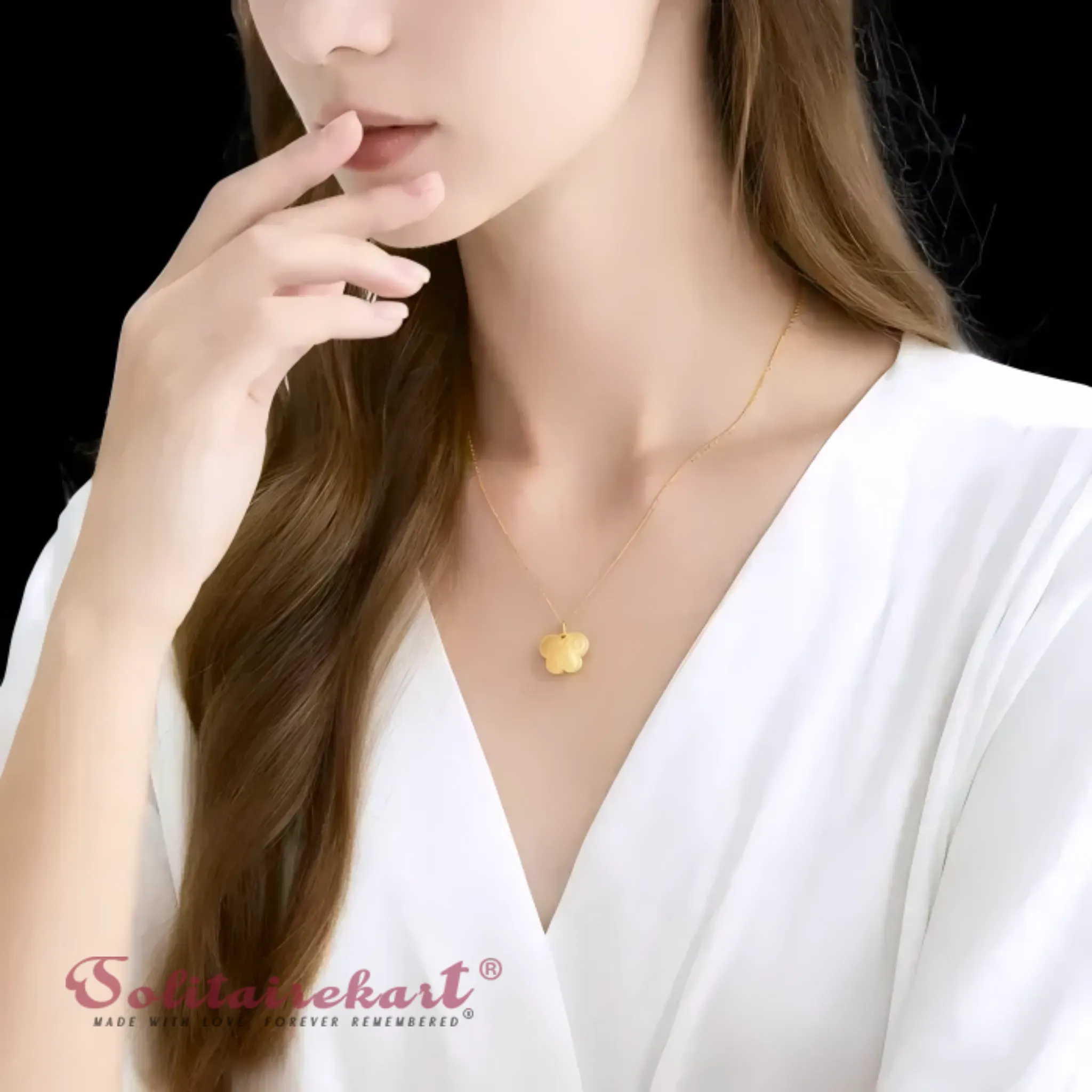 14K Yellow Gold Butterfly Pendant 2.40g