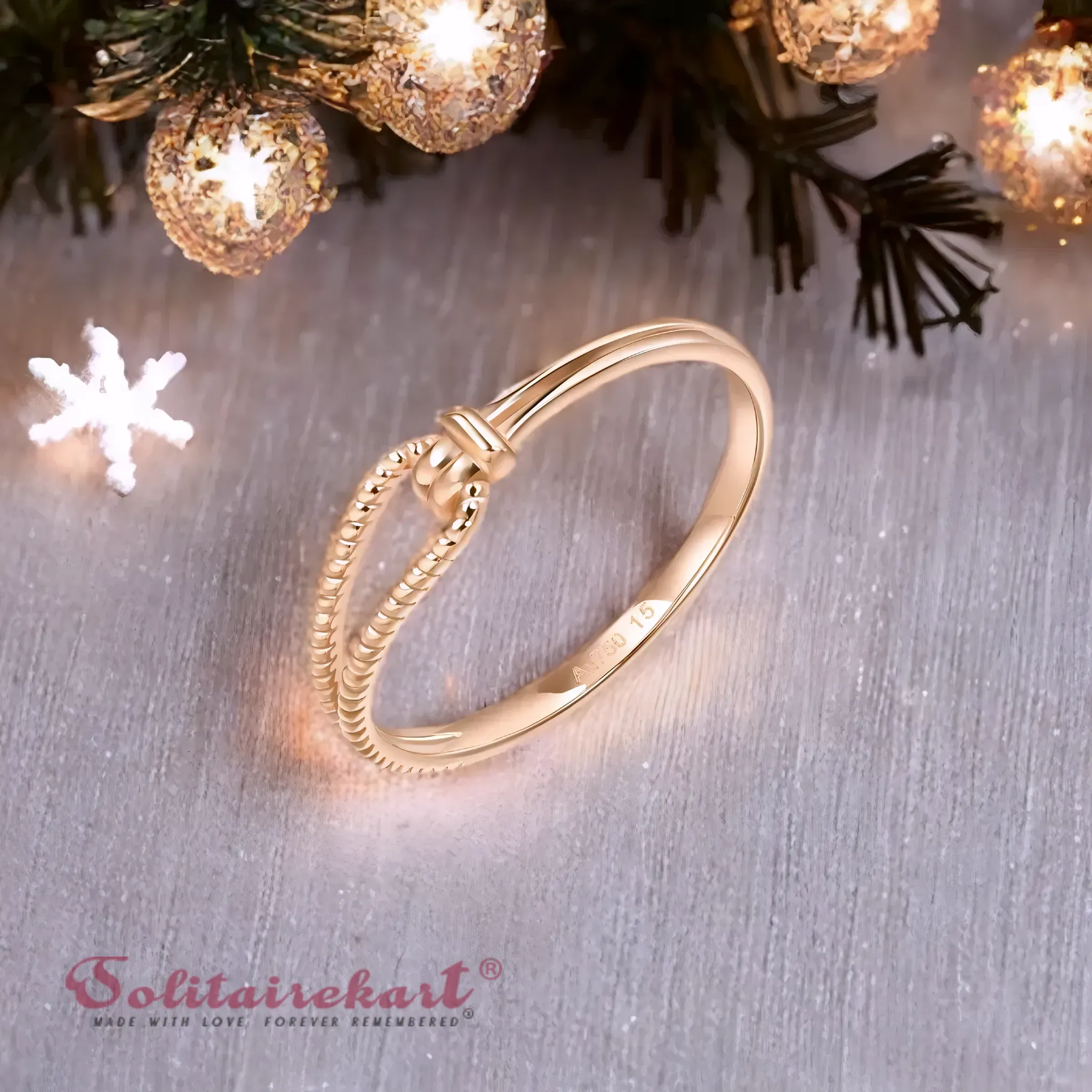 14K Rose Gold Open Band Ring