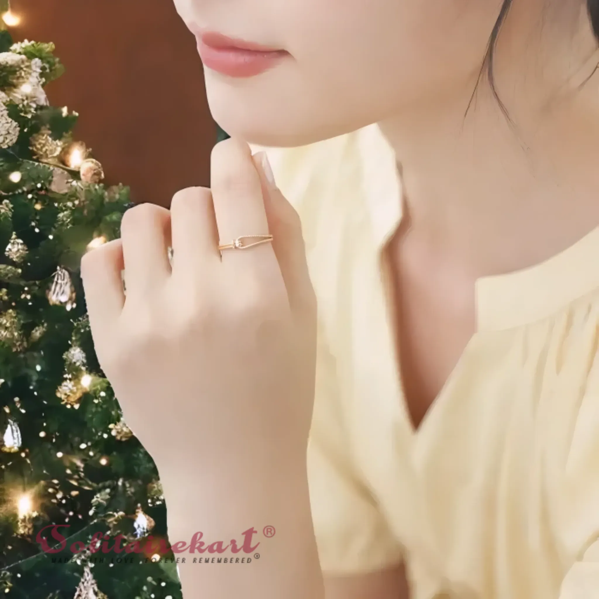 14K Rose Gold Open Band Ring