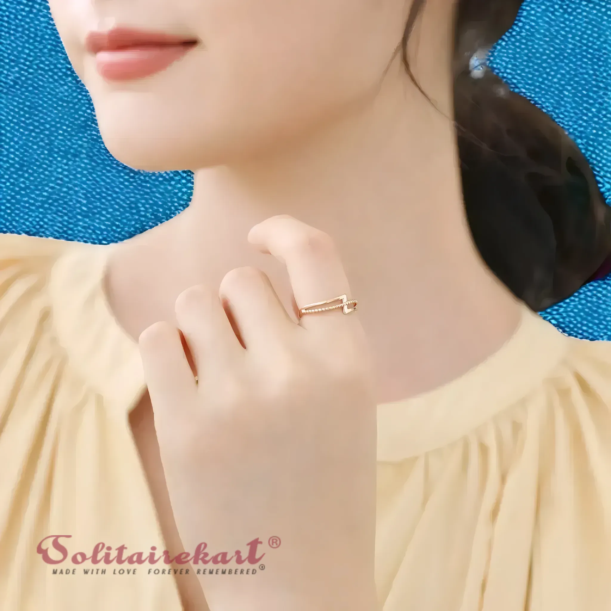 14K Rose Gold Open Band Ring 1.1376grm 