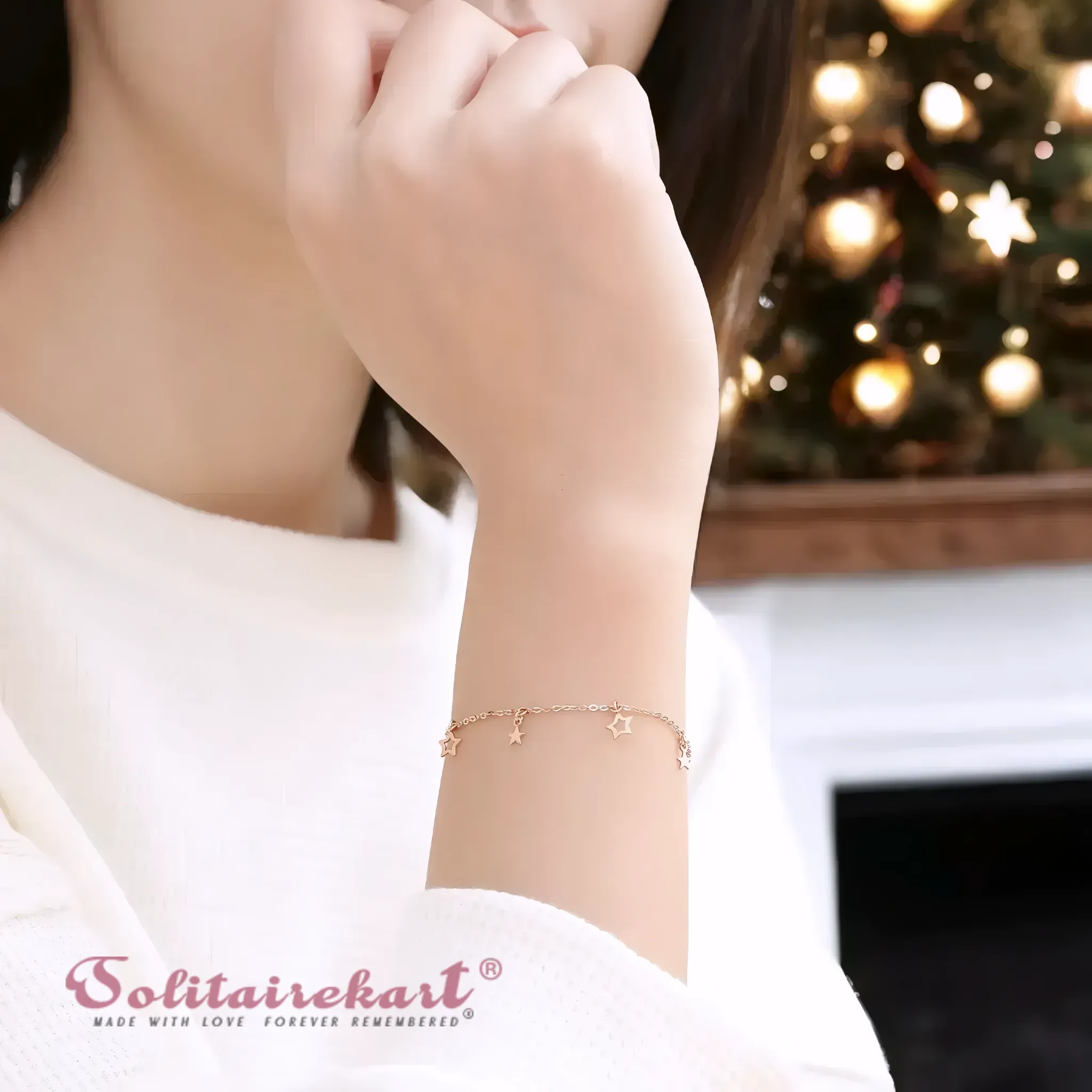 14K Rose Gold Charm Bracelet