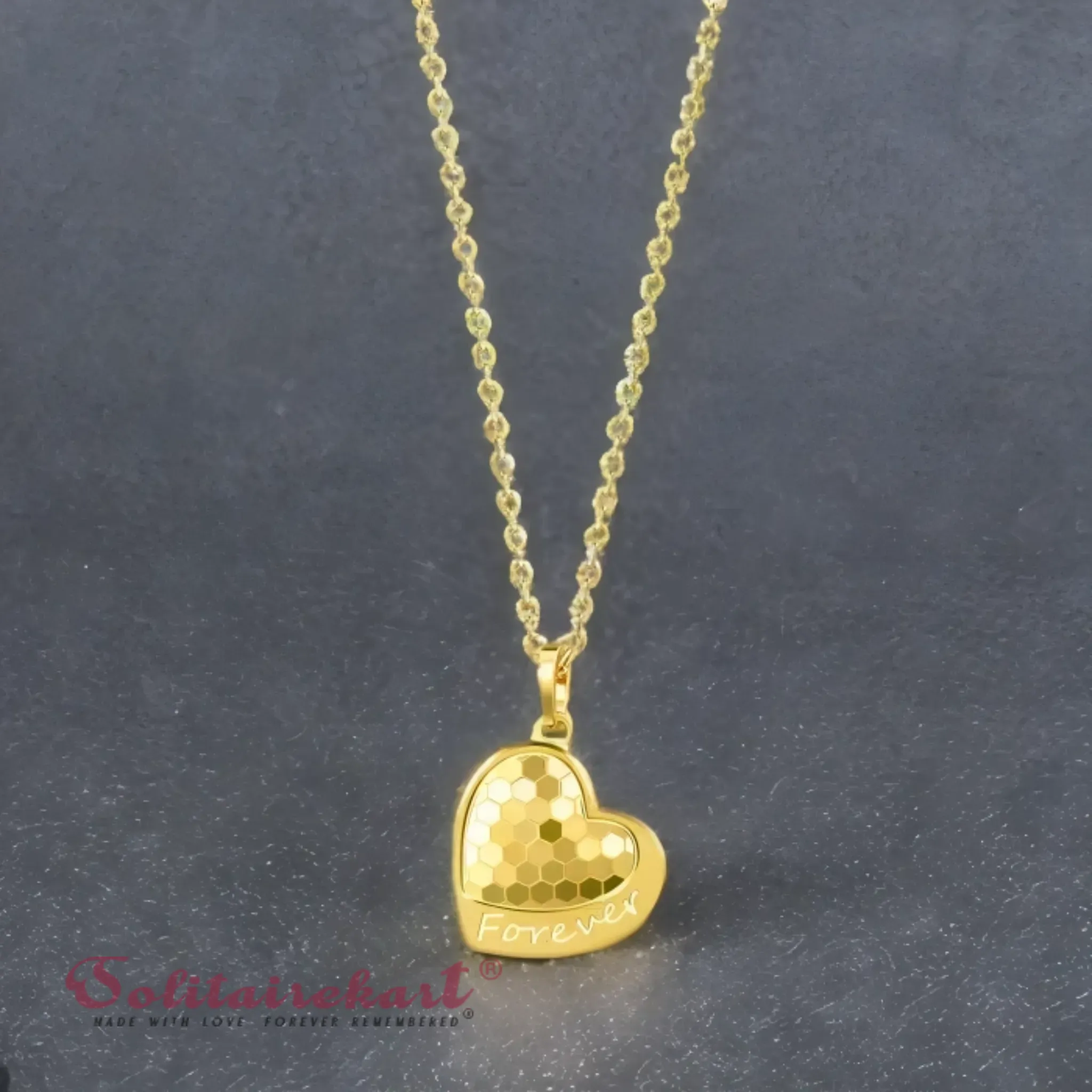 14K Yellow Gold Heart Pendant