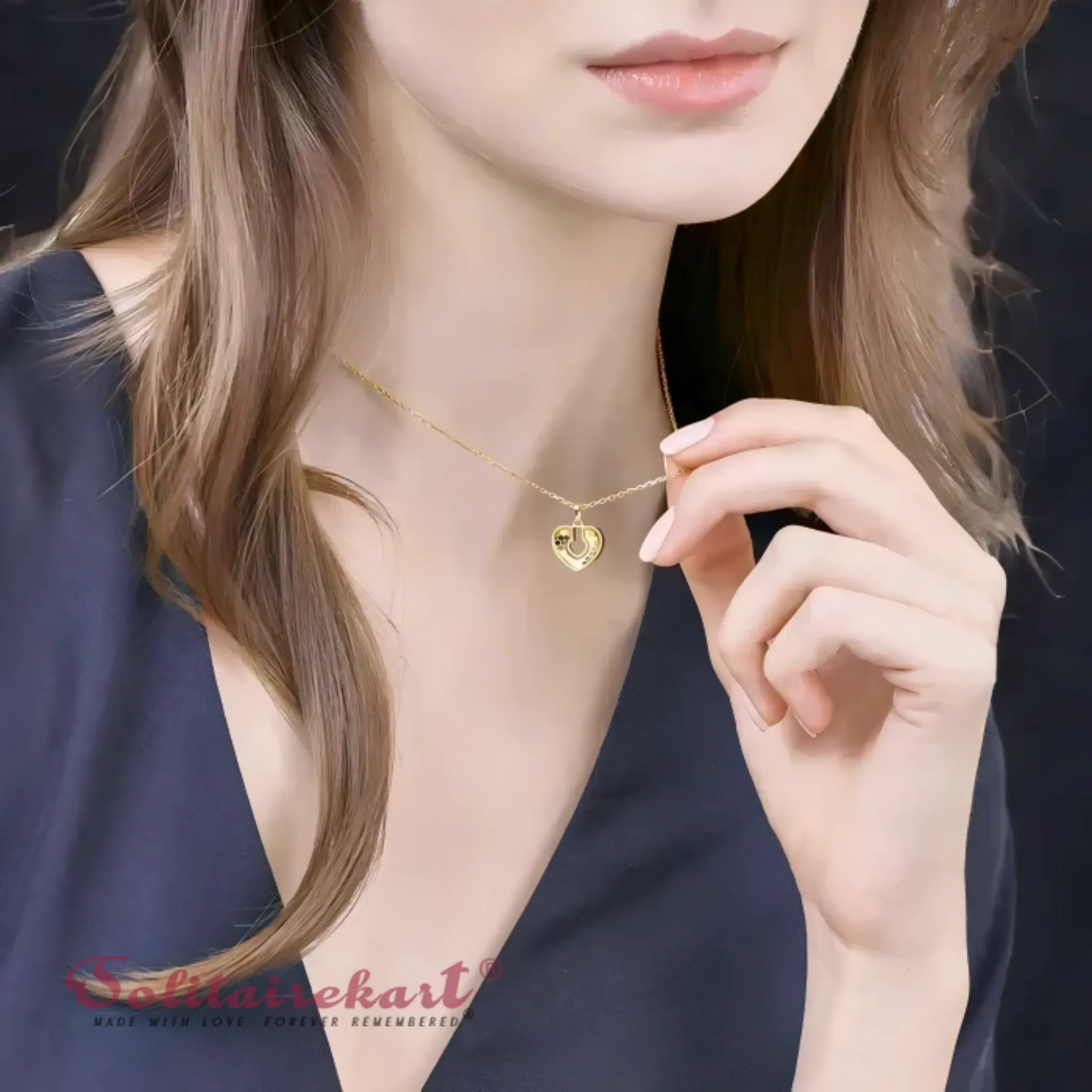 14K Yellow Gold Heart Pendant