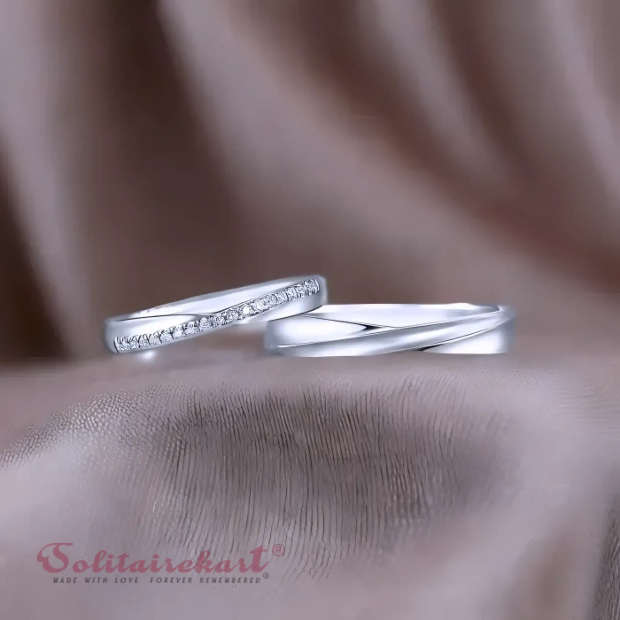 Solitairekart Platinum Cross Style Band gm 4.08 Weight For Unisex.