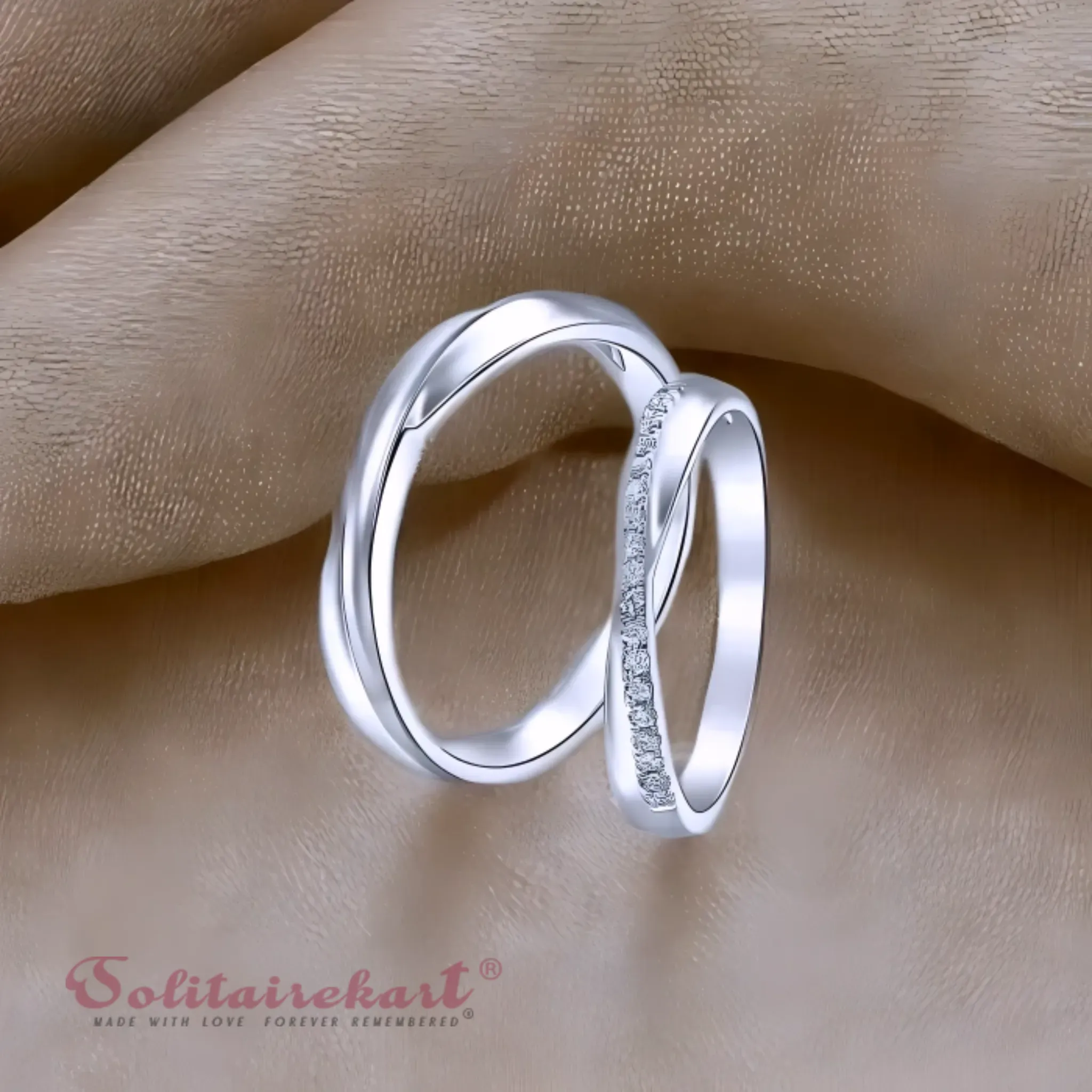 Solitairekart Platinum Cross Style Band gm 4.08 Weight For Unisex.