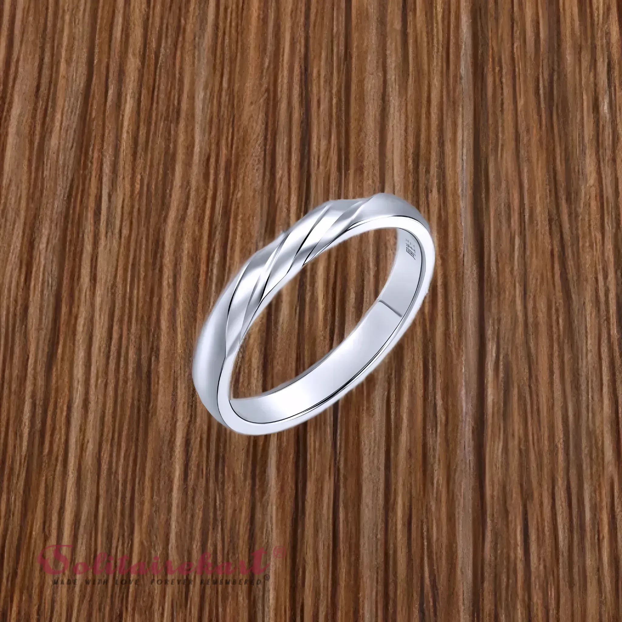 Solitairekart Platinum Cross Style Band gm 5.278 Weight For Unisex.