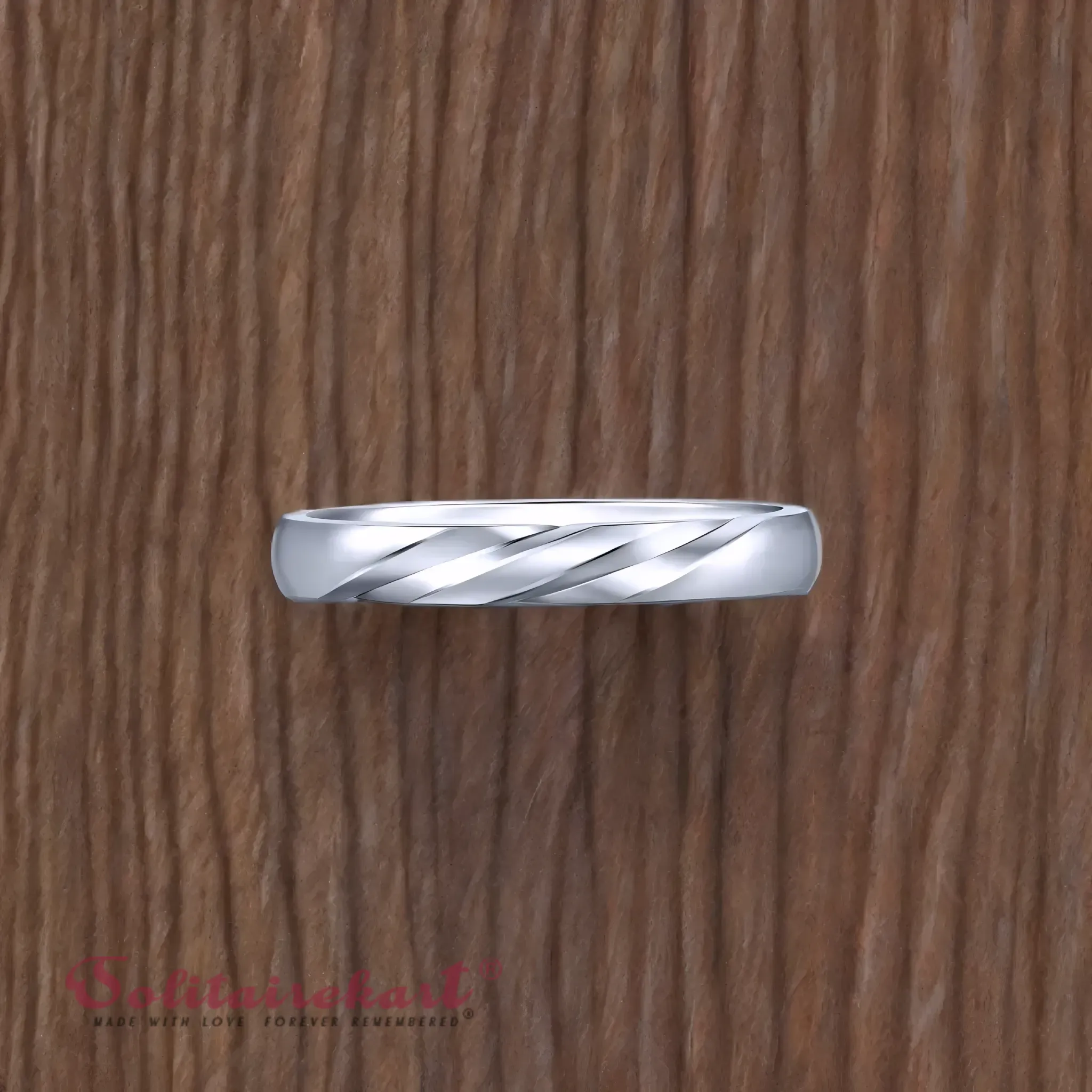 Solitairekart Platinum Cross Style Band gm 5.278 Weight For Unisex.