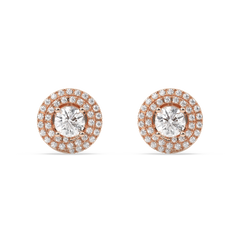 14K Gold Studded TW 3.52 Carat D Color VS1 Clarity Lab Grown Diamond Studs