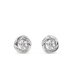 14K Gold Studded TW 0.478 Carat E Color VS1 Clarity Lab Grown Diamond Studs