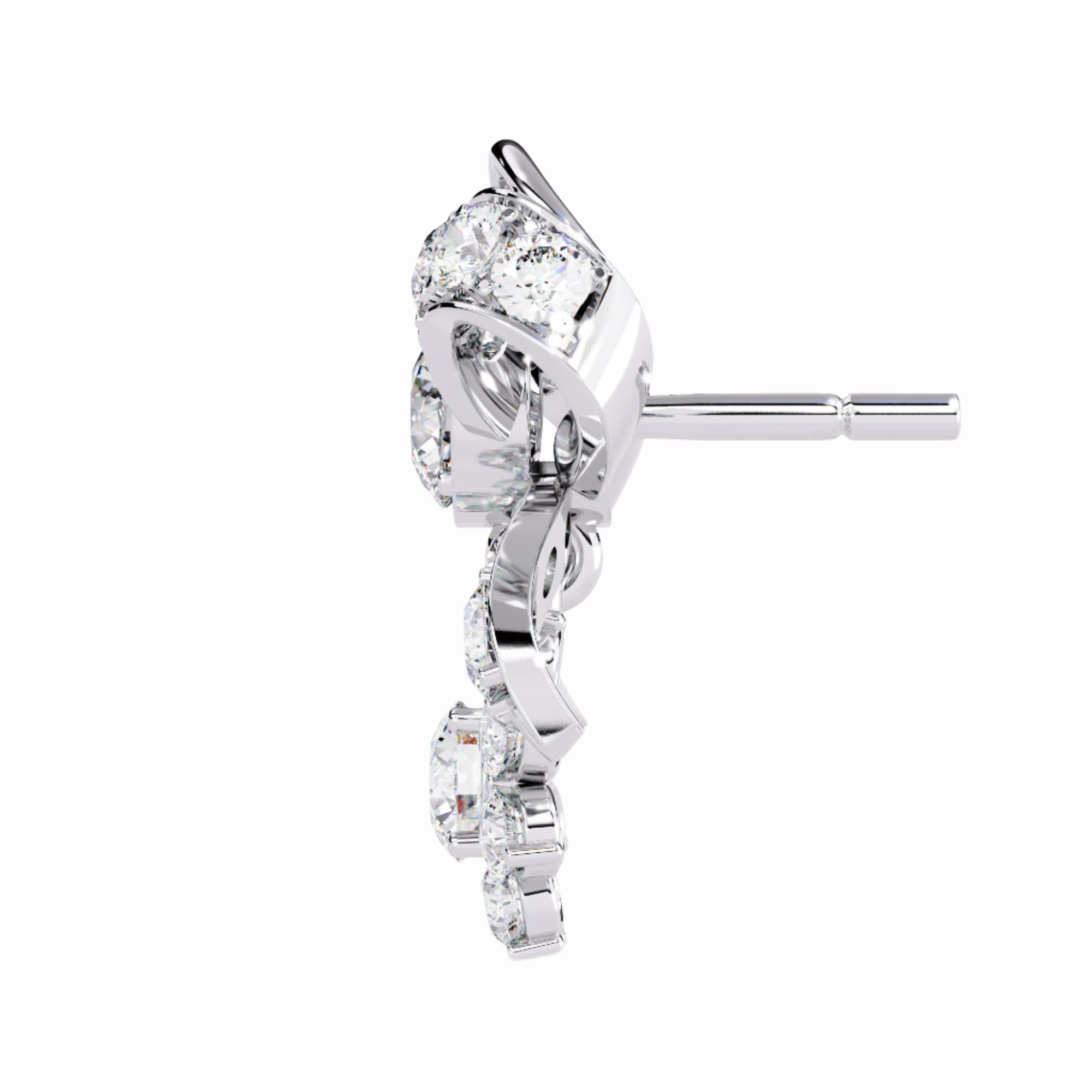 Buy 2.21Ct Timeless Bow Diamond Stud Earrings| Solitairekart
