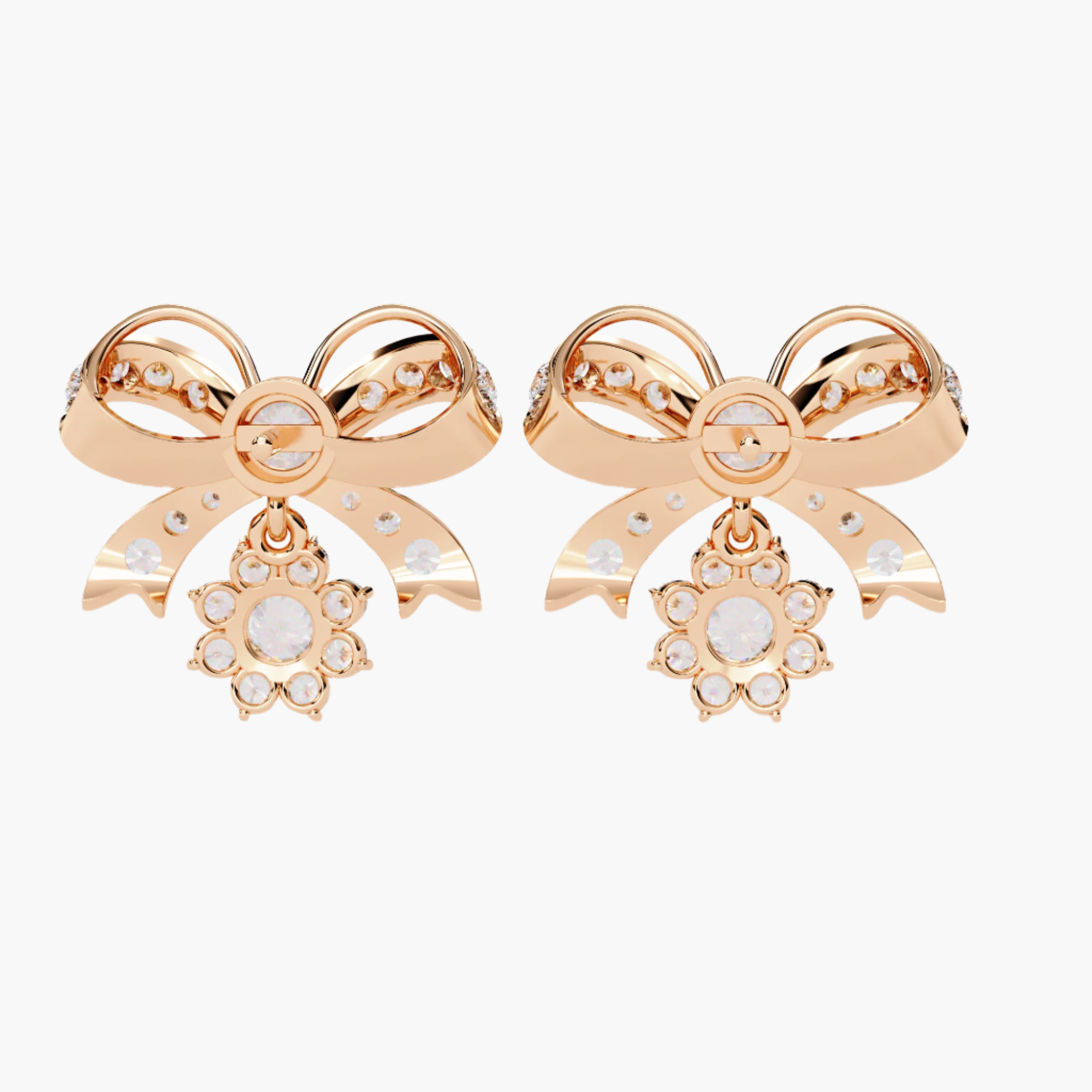 Buy 2.21Ct Timeless Bow Diamond Stud Earrings| Solitairekart