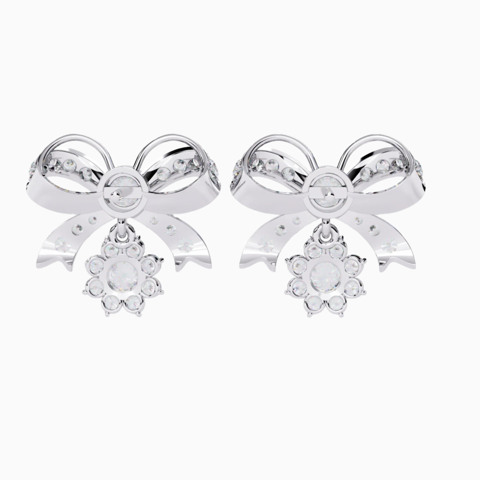 Buy 2.21Ct Timeless Bow Diamond Stud Earrings| Solitairekart
