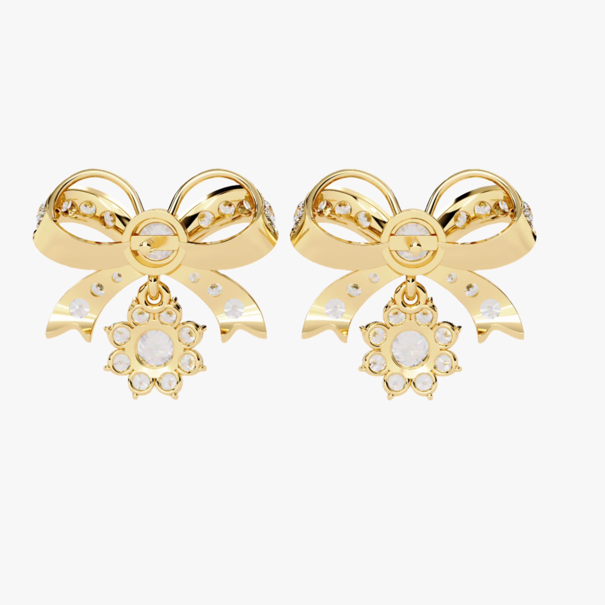 Buy 2.21Ct Timeless Bow Diamond Stud Earrings| Solitairekart