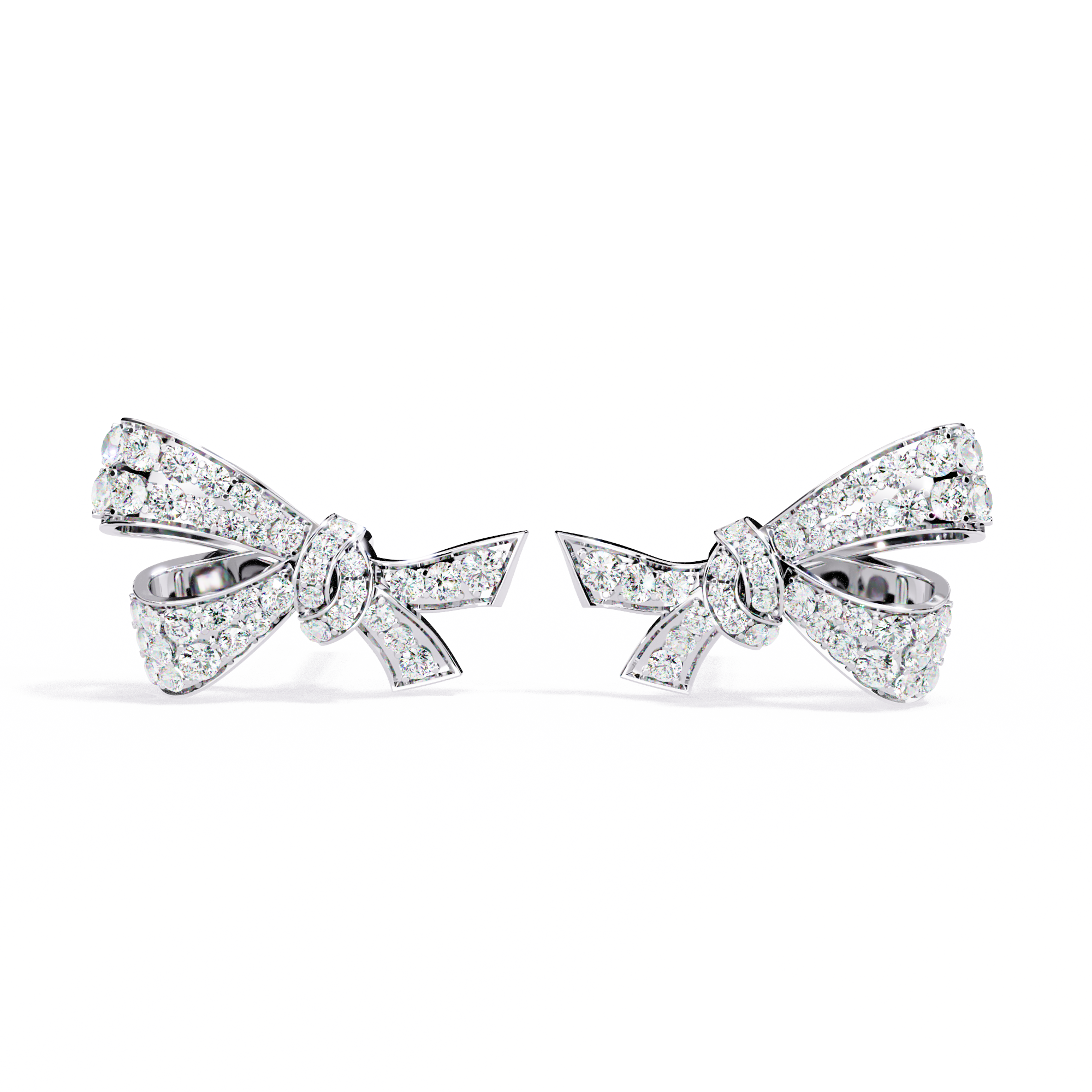 0.96ct Ribbon Lab Grown Diamond Earrings EF VS
