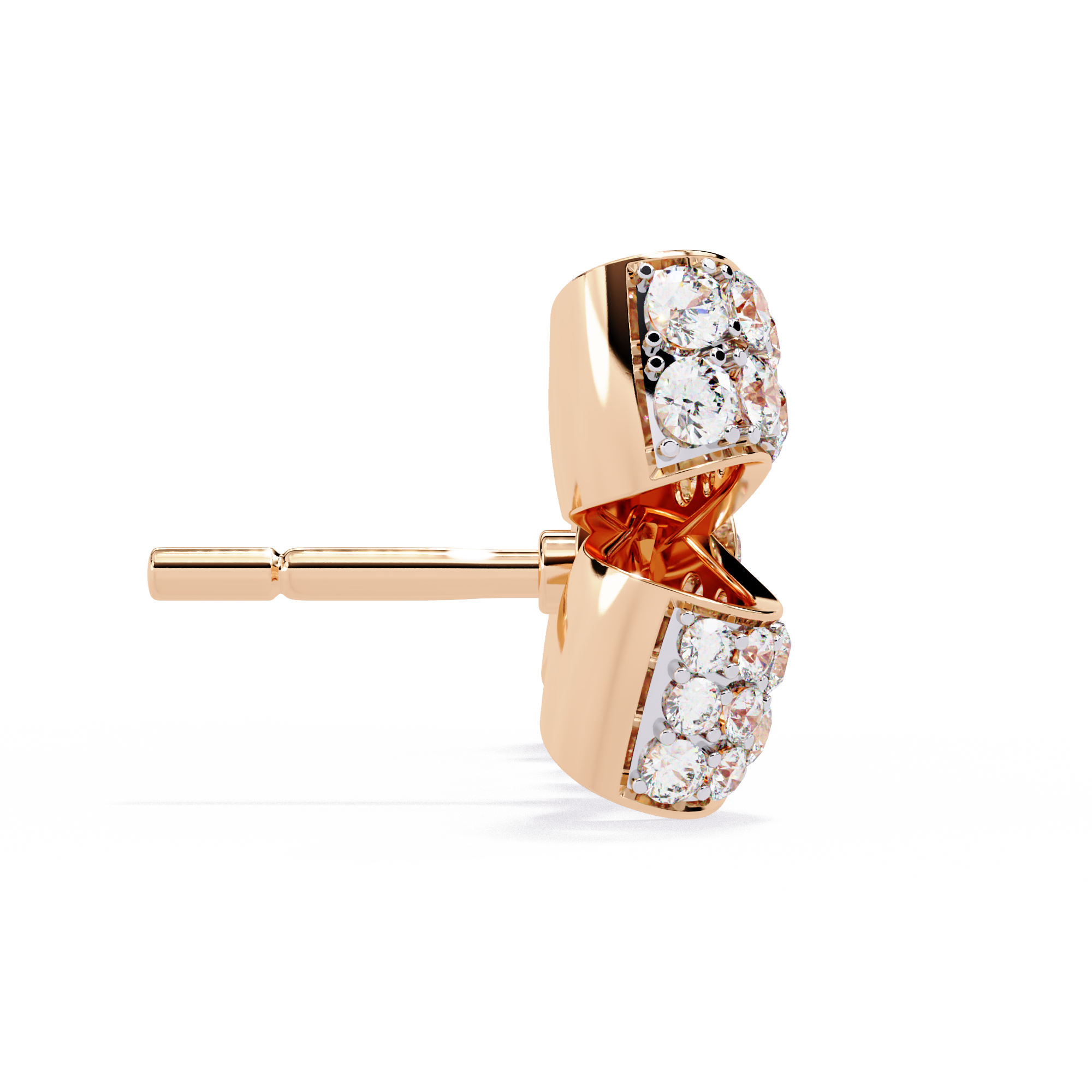 0.96ct Ribbon Lab Grown Diamond Earrings EF VS