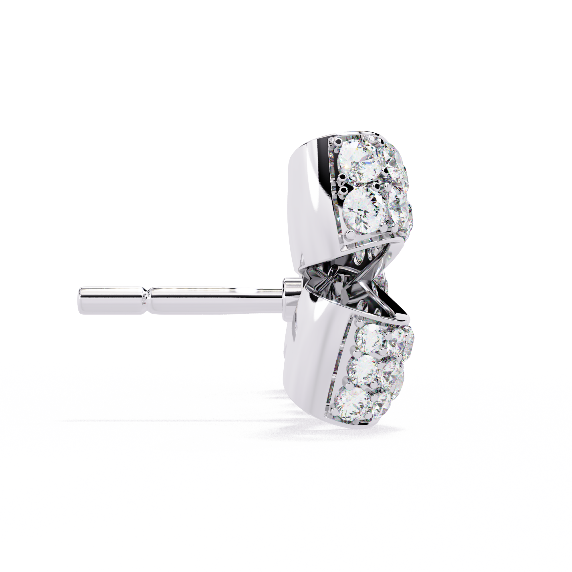 0.96ct Ribbon Lab Grown Diamond Earrings EF VS