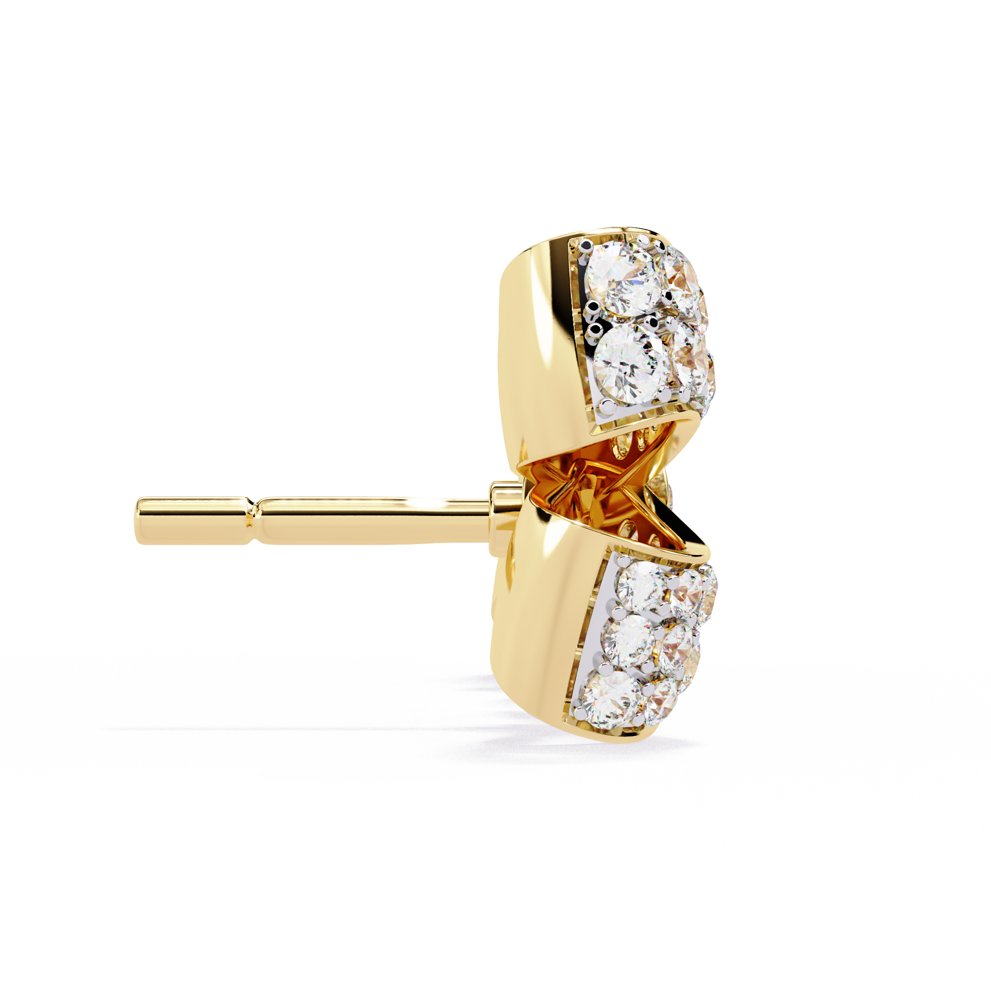 0.96ct Ribbon Lab Grown Diamond Earrings EF VS