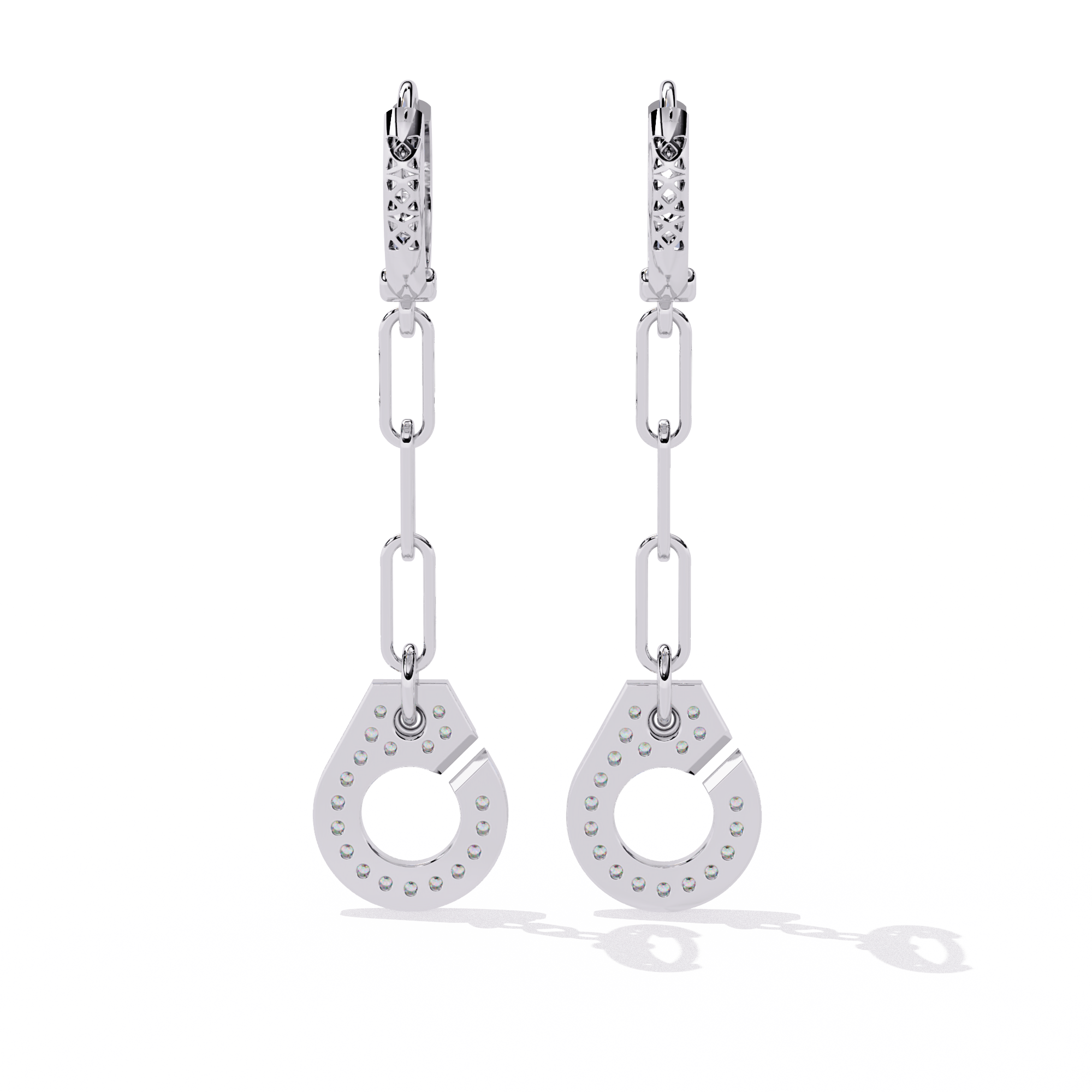 0.54ct Lab Grown Diamond Luxe Chain Earrings EF VS