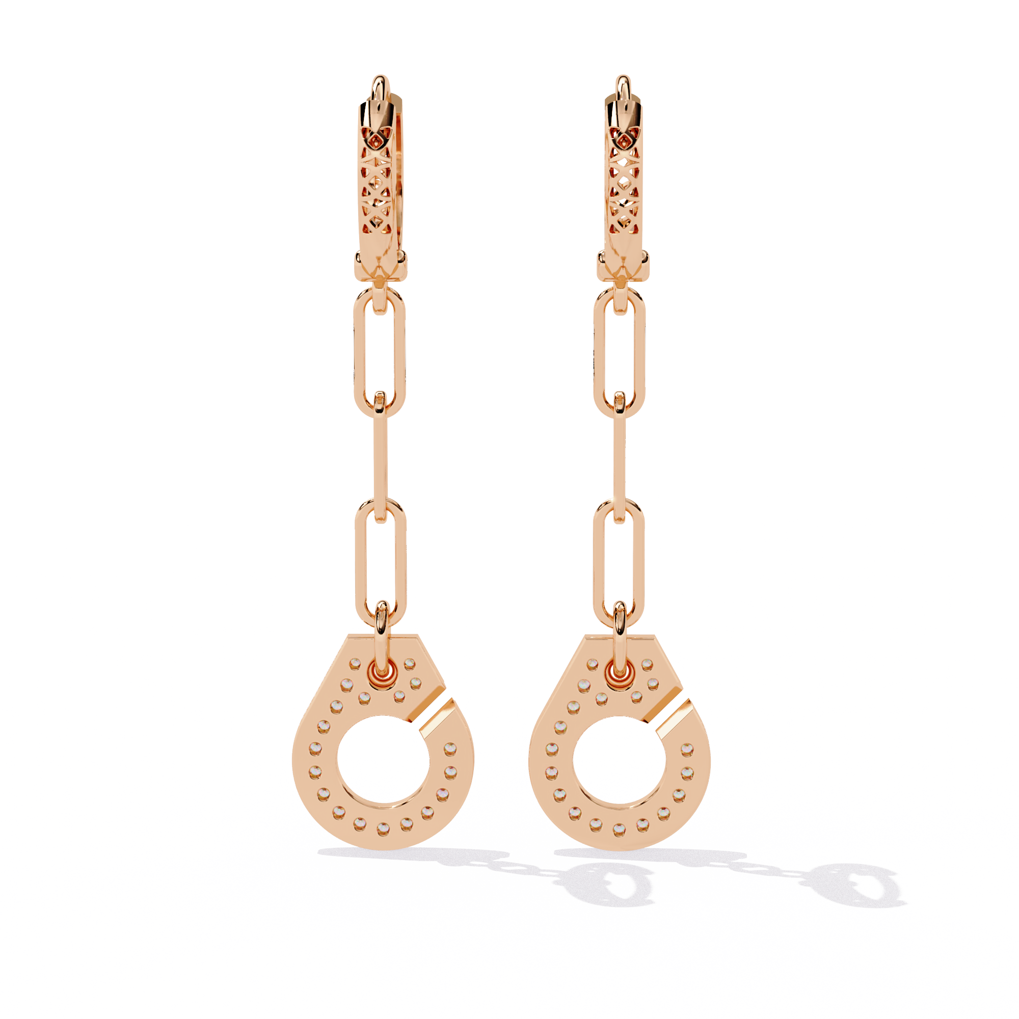 0.54ct Lab Grown Diamond Luxe Chain Earrings EF VS