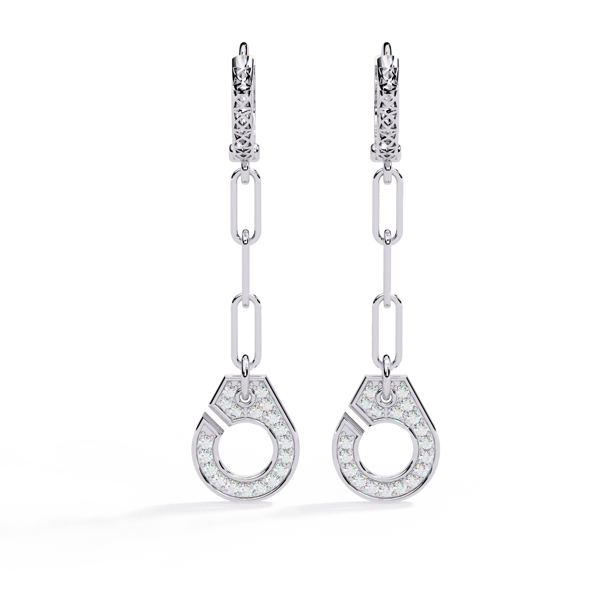 0.54ct Lab Grown Diamond Luxe Chain Earrings EF VS
