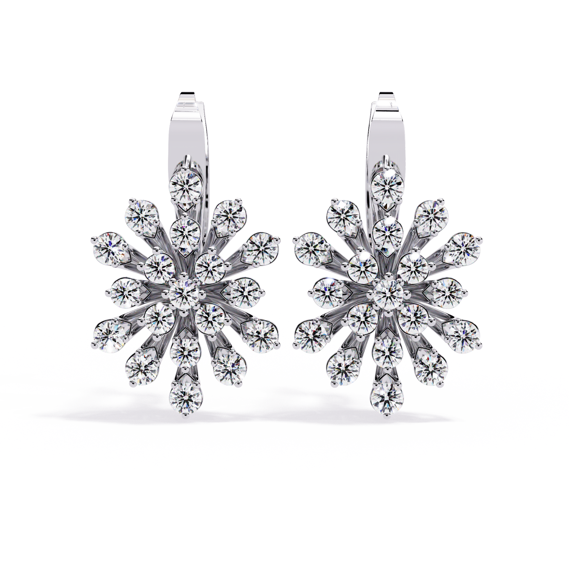 Buy 1.75ct Starburst Natural Diamond Earrings| Solitairekart