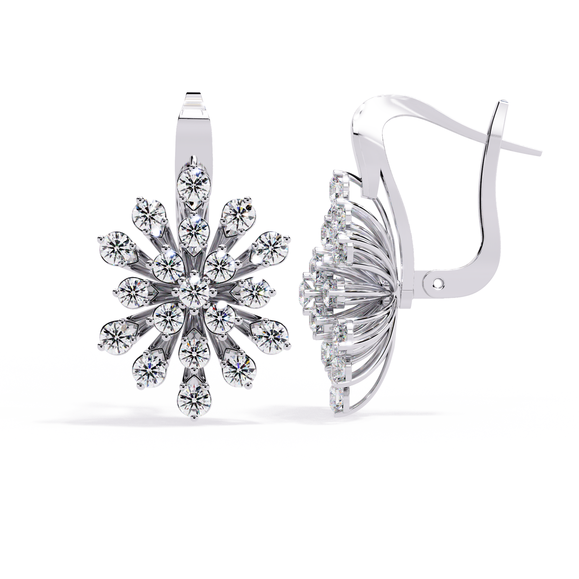 1.75ct Snowflake Lab Grown Diamond Earrings EF VS
