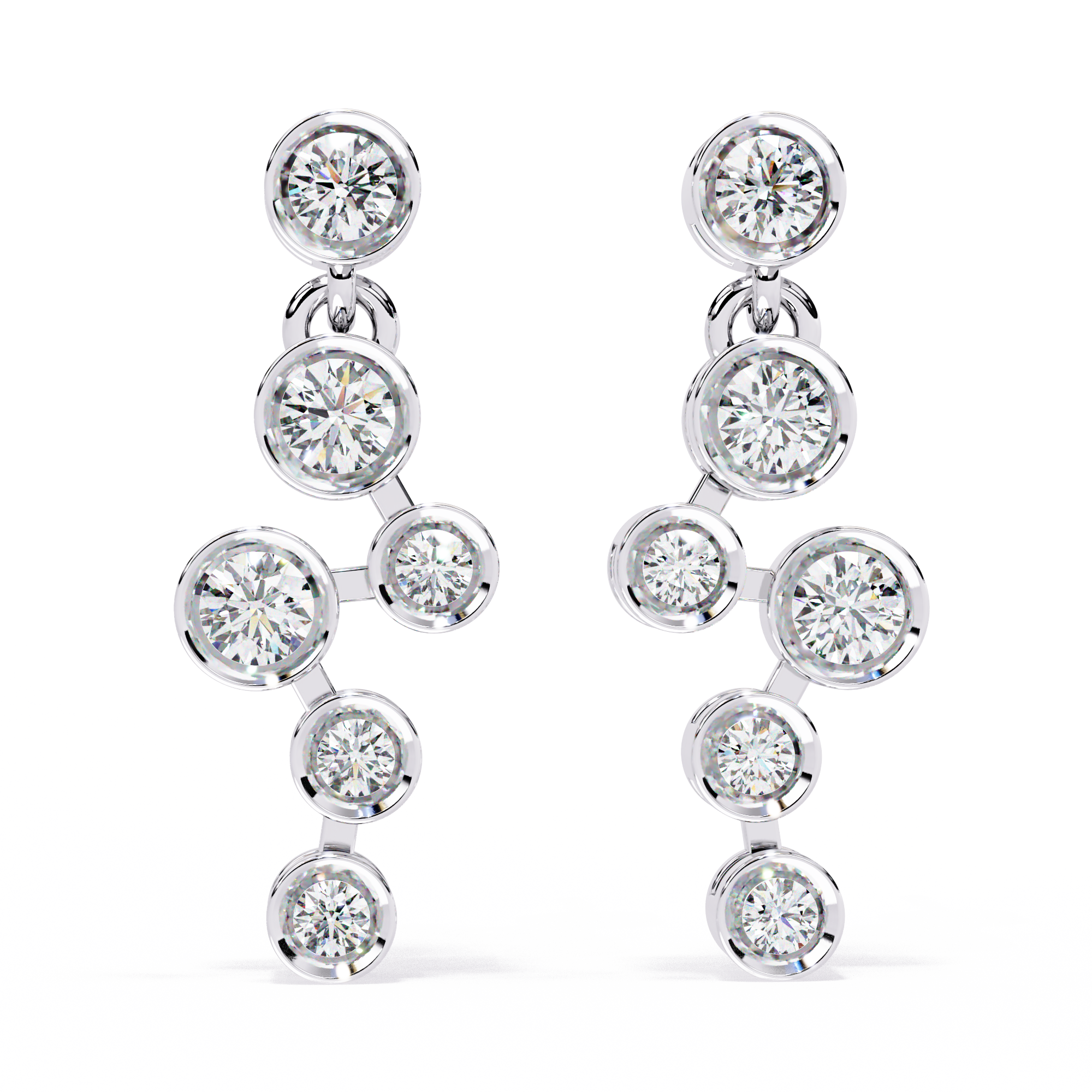 0.39ct Celestial Cascade Lab Grown Diamond Earrings EF VS