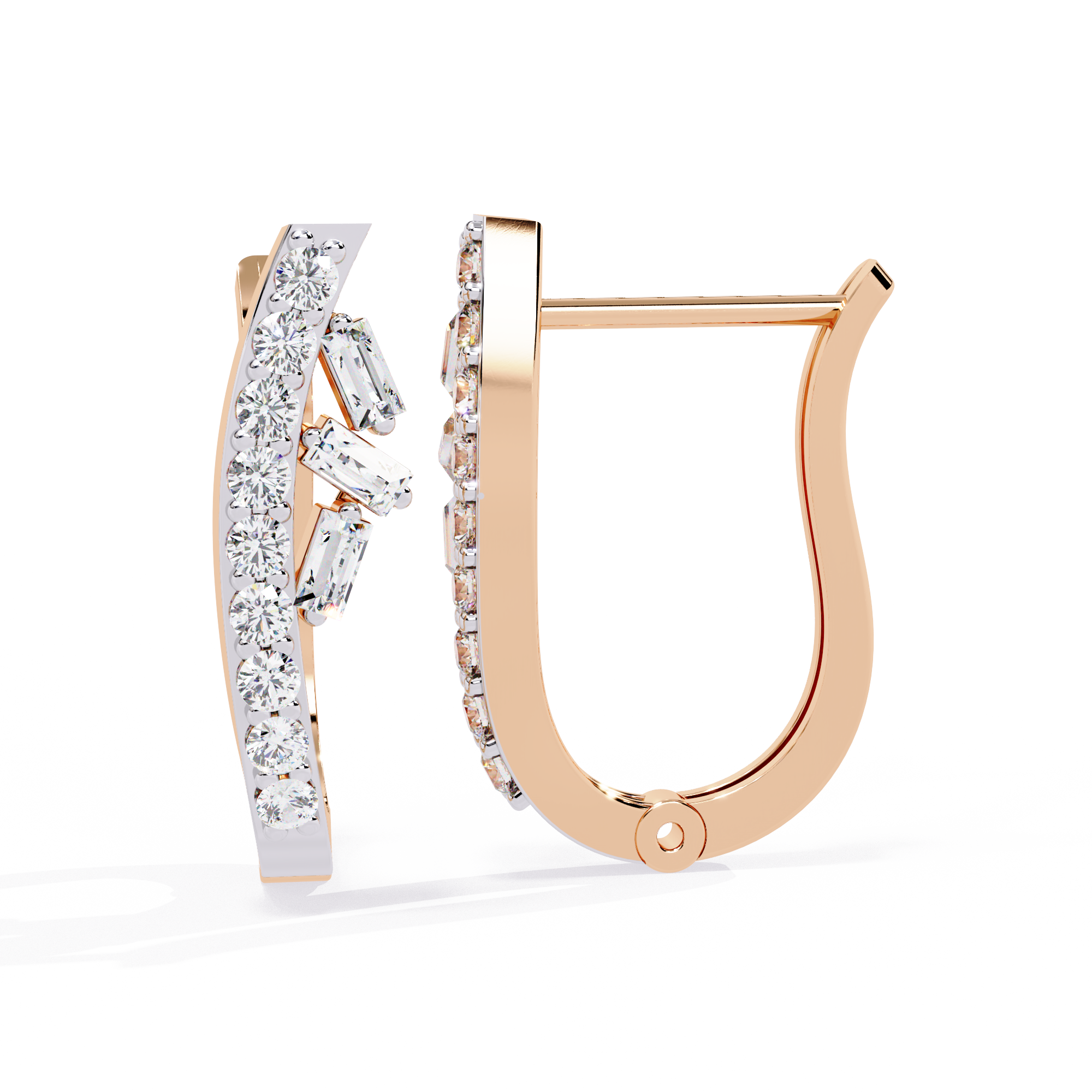 Buy 0.38ct Natural Diamond Hoop Earrings | Solitairekart