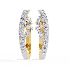 Solitairekart 0.38ct Natural Diamond Hoop Earrings-GH Color, VS Clarity