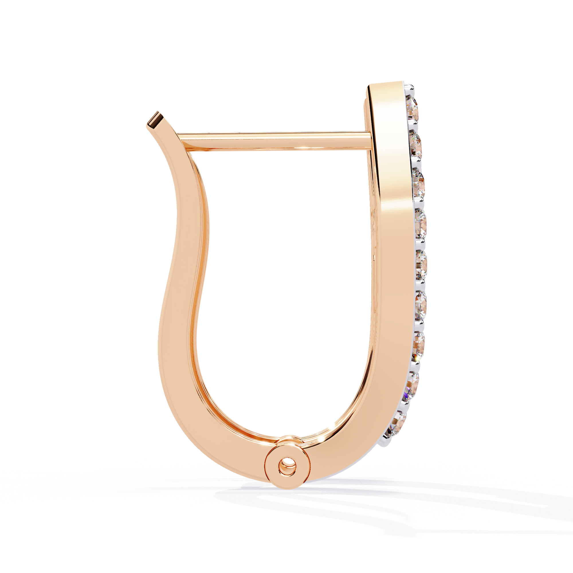 Buy 0.38ct Natural Diamond Hoop Earrings | Solitairekart