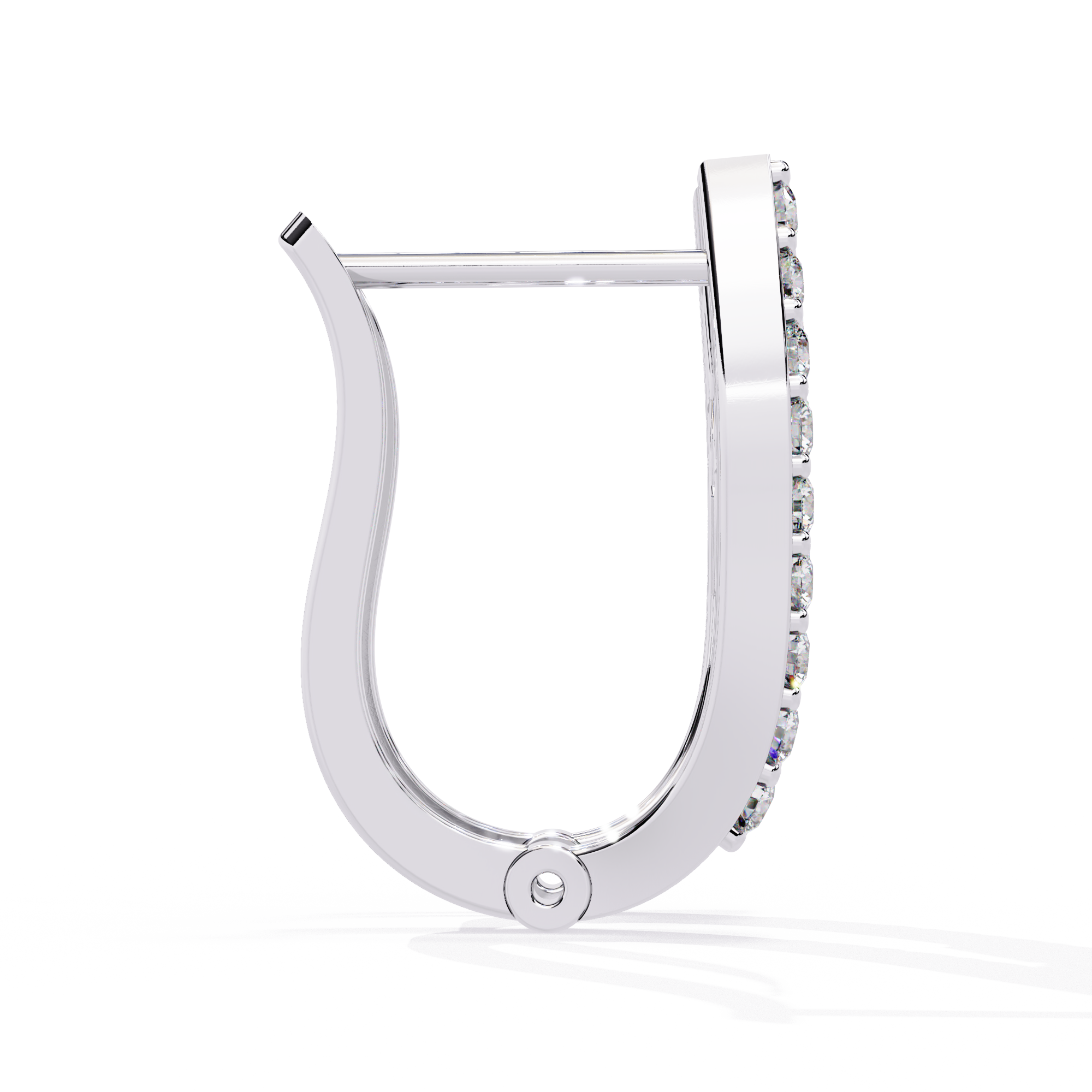 Buy 0.38ct Natural Diamond Hoop Earrings | Solitairekart