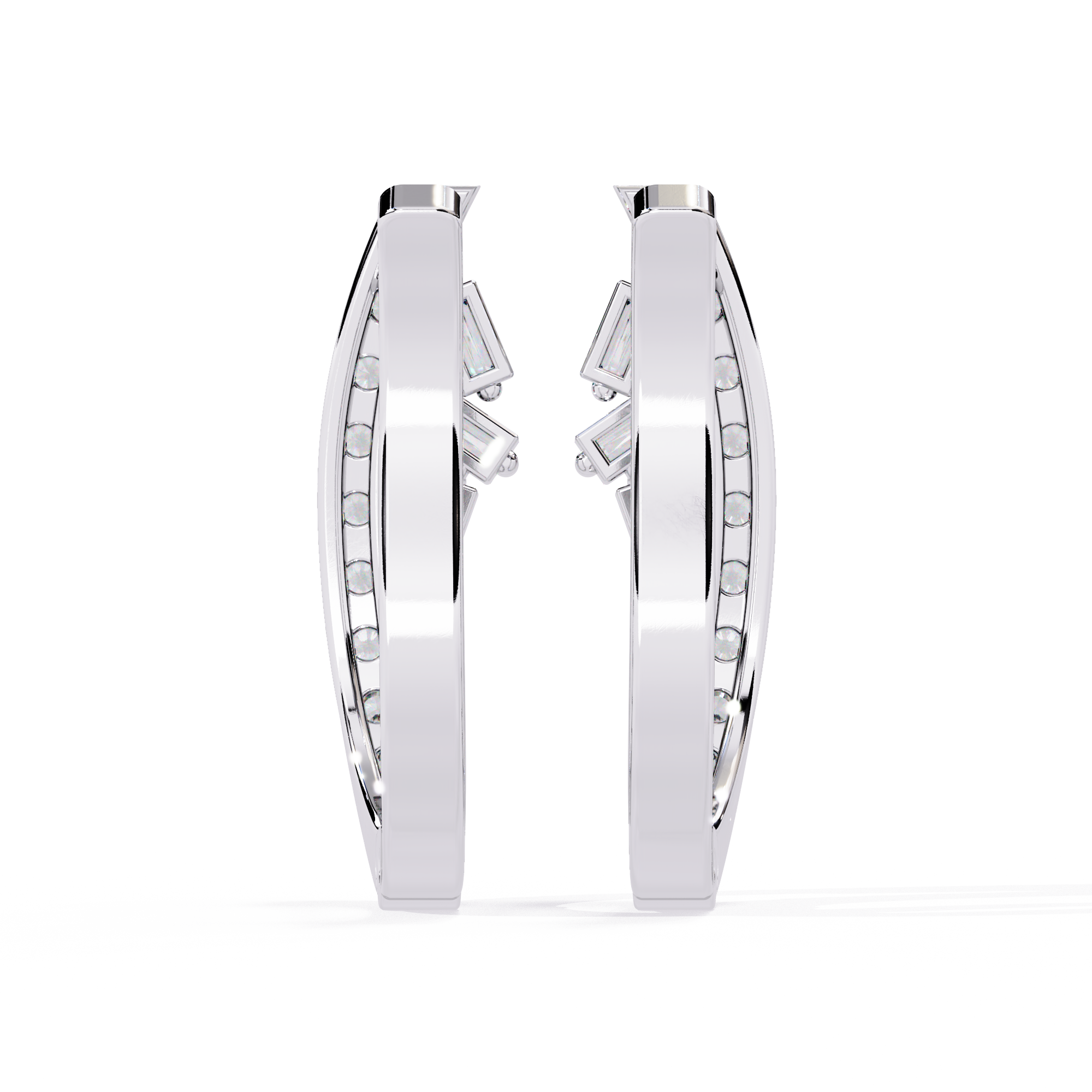 Buy 0.38ct Natural Diamond Hoop Earrings | Solitairekart