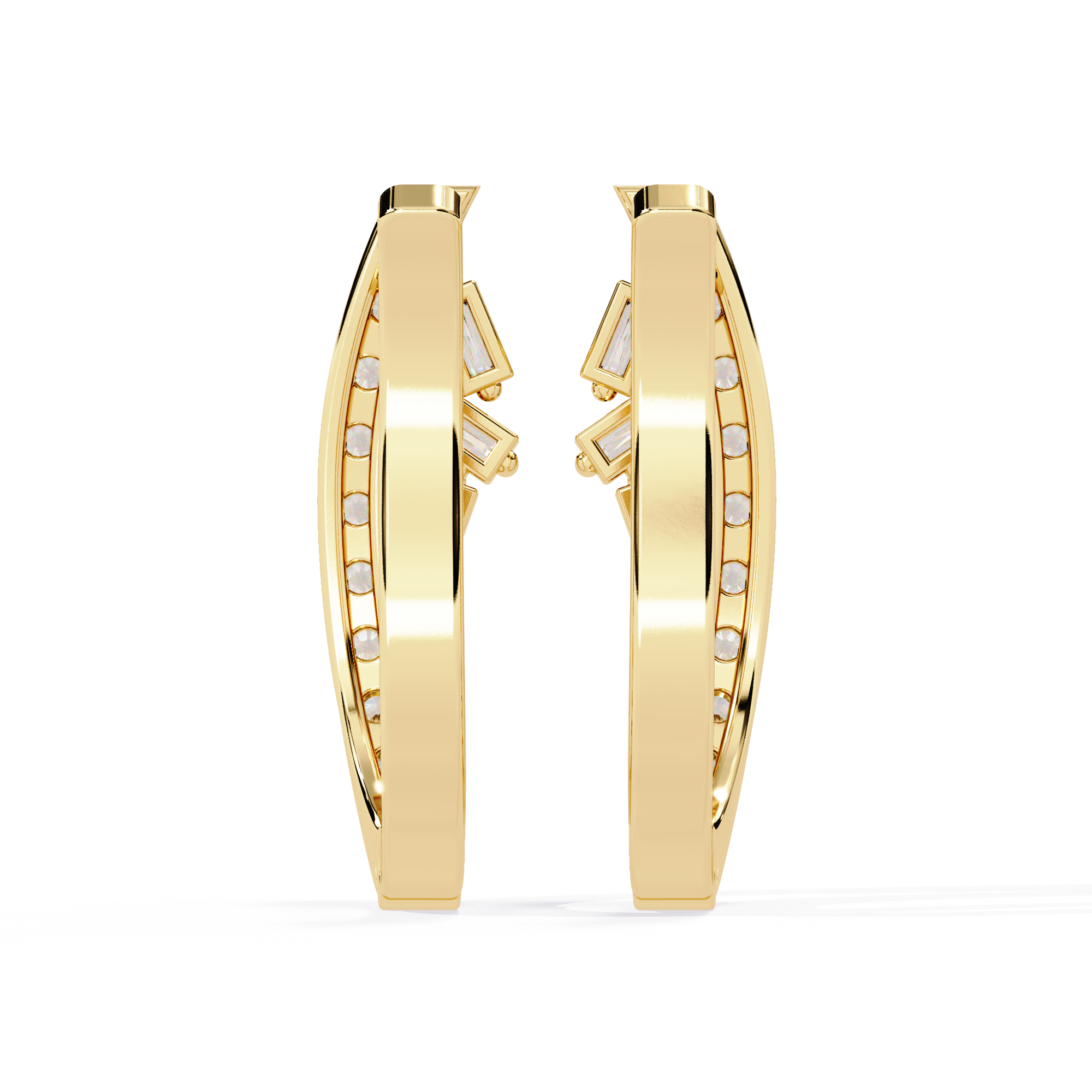 Buy 0.38ct Natural Diamond Hoop Earrings | Solitairekart