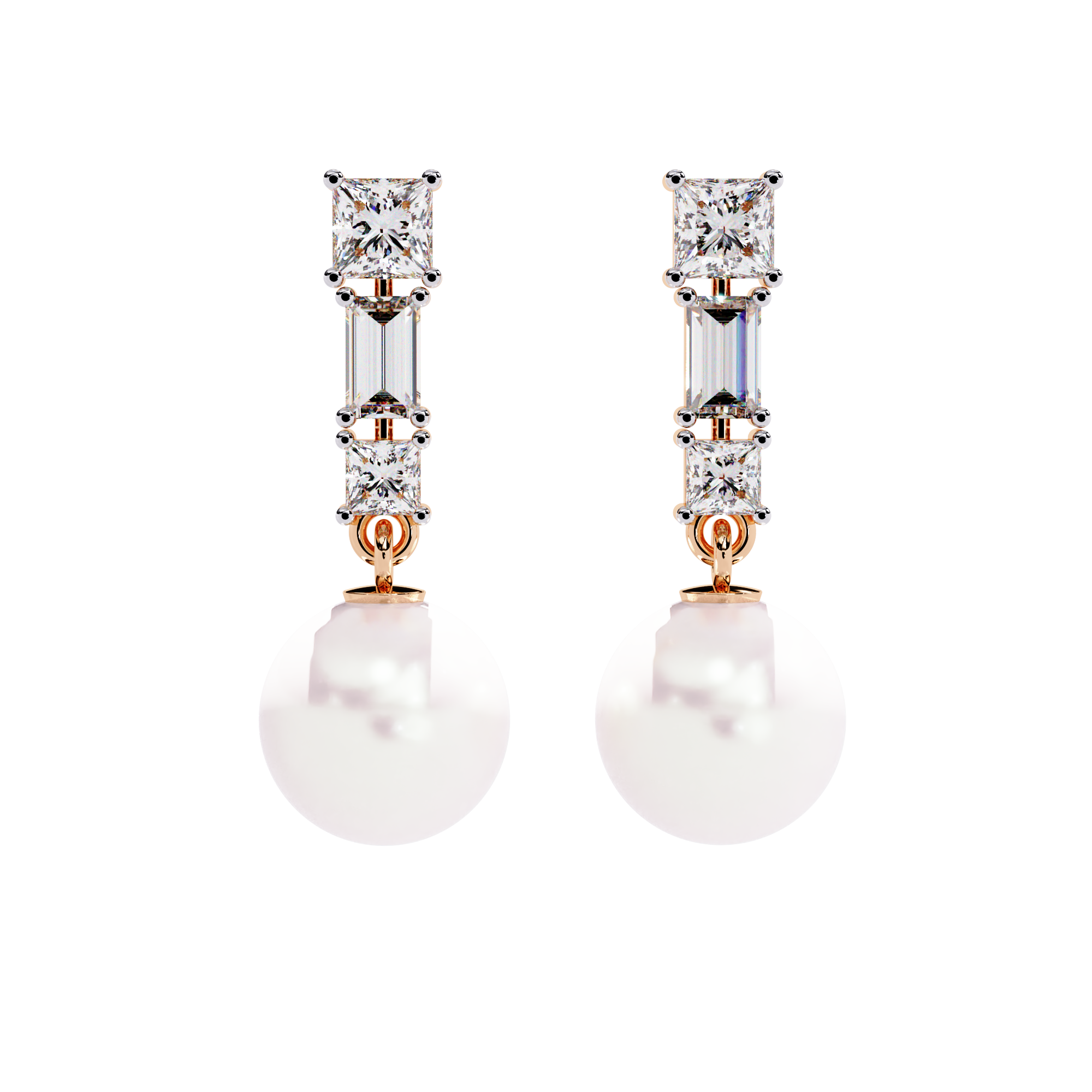 Buy Natural Diamond Dewdrop Dangle Earrings | Solitairekart