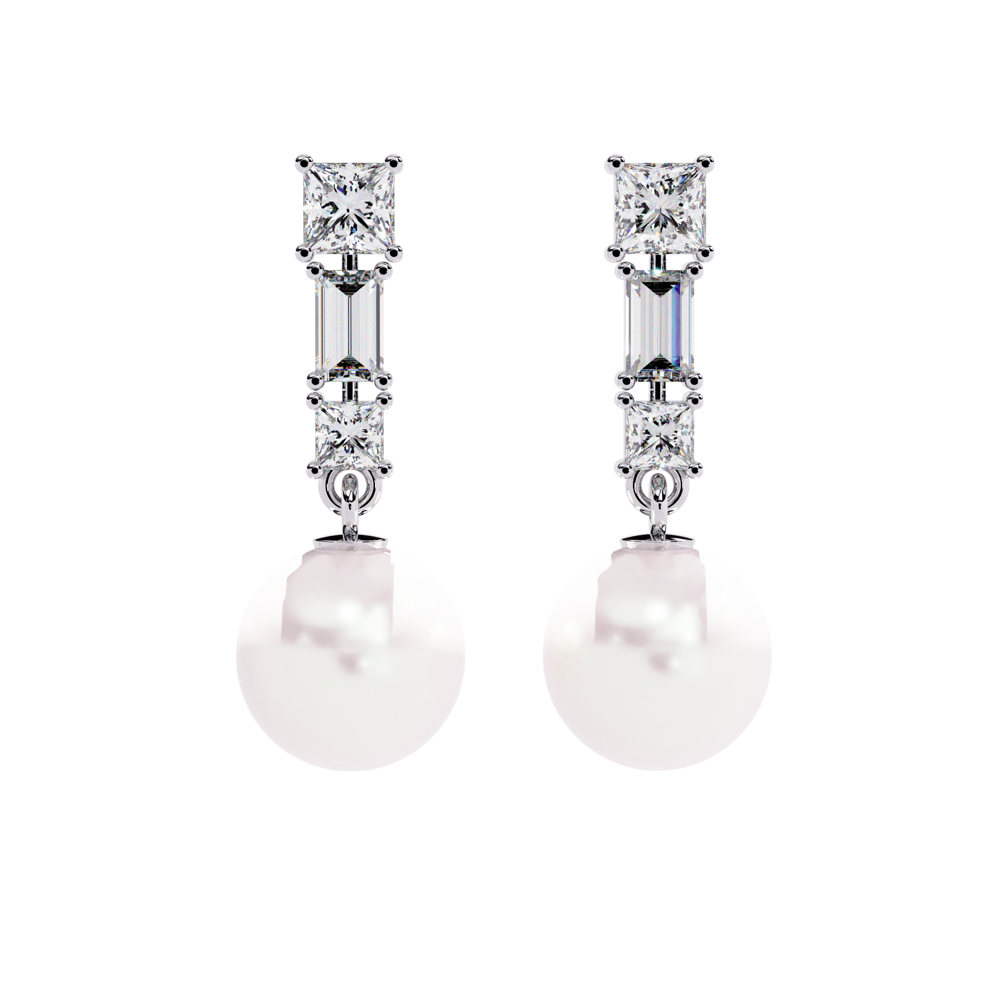 Buy Natural Diamond Dewdrop Dangle Earrings | Solitairekart