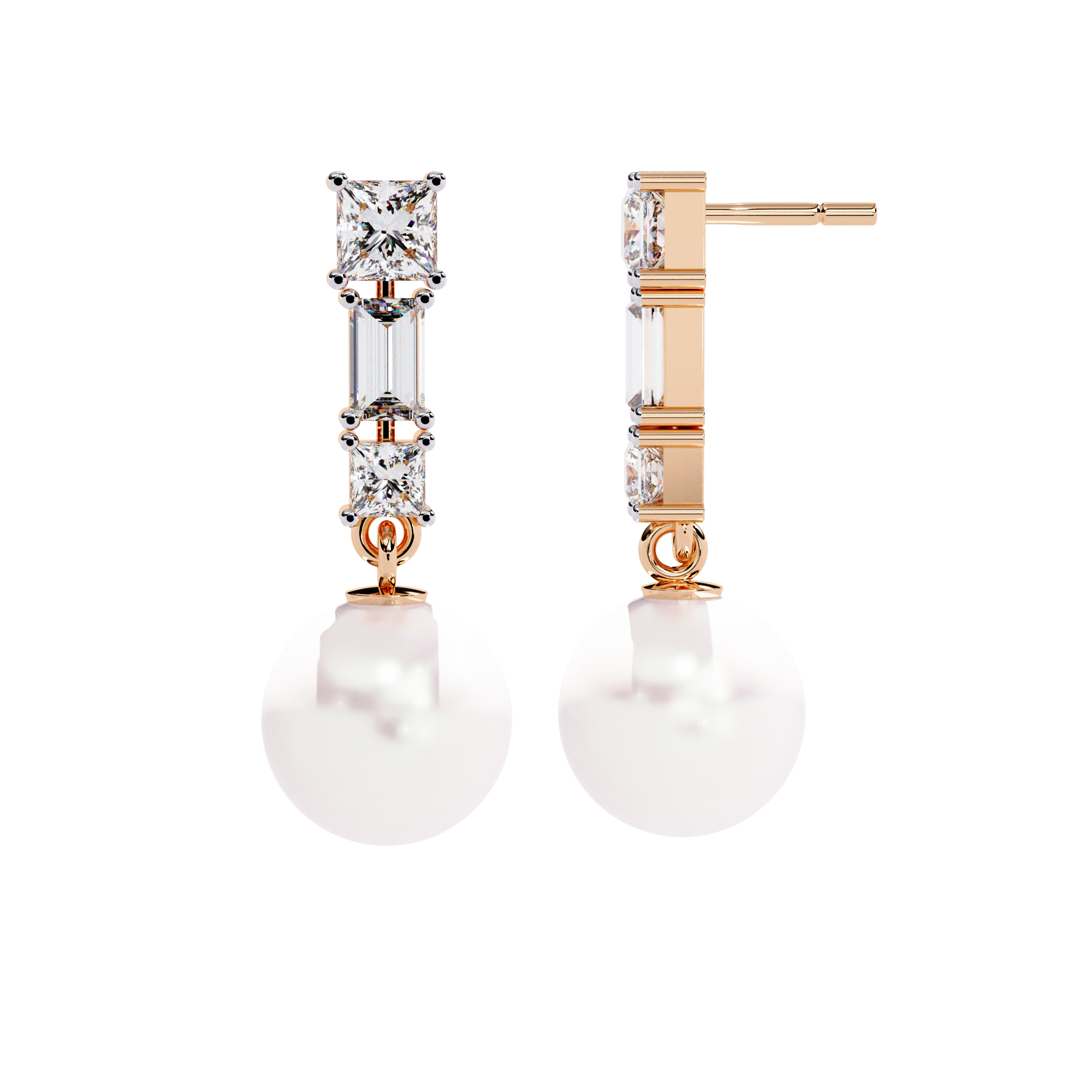 Buy Natural Diamond Dewdrop Dangle Earrings | Solitairekart