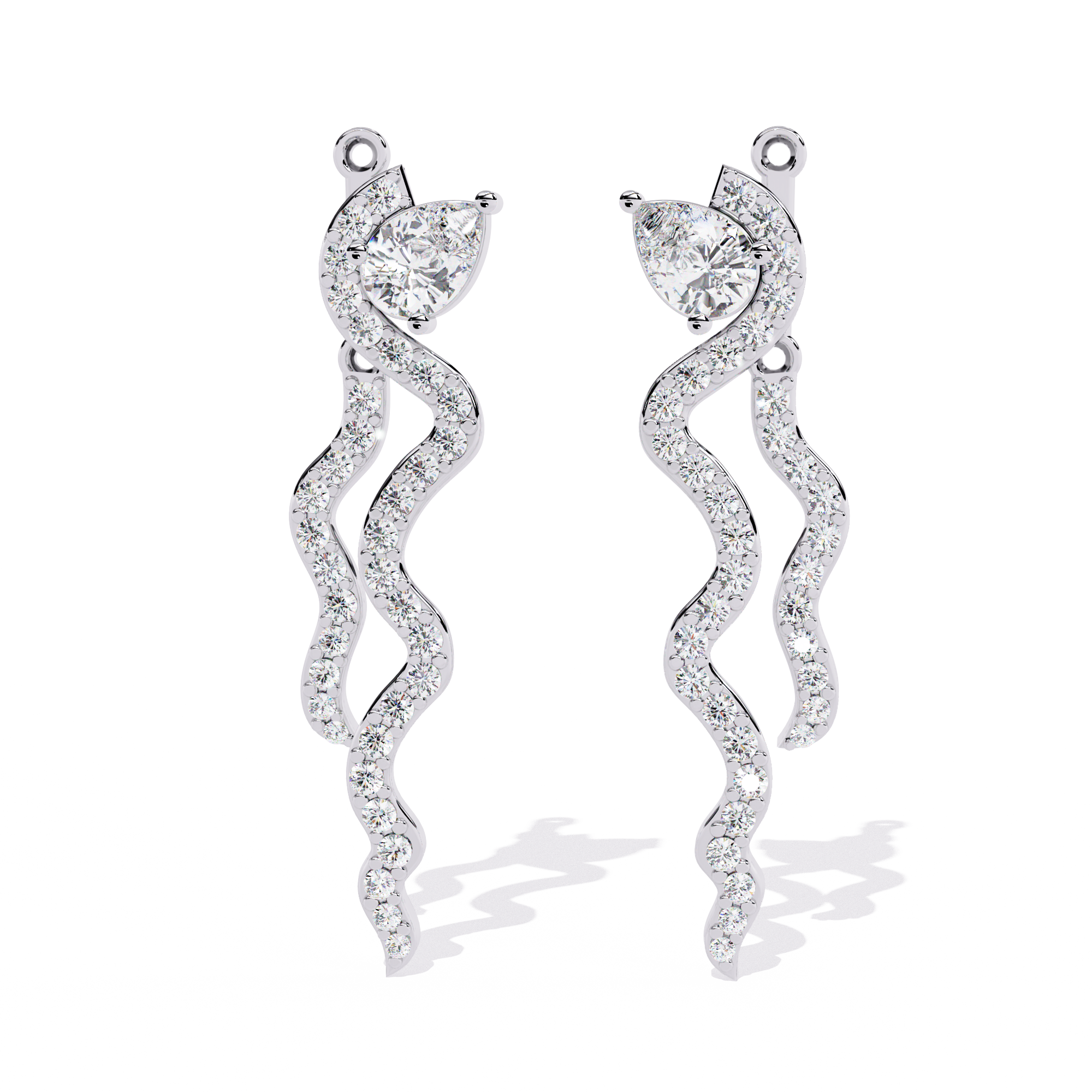 Buy 0.84ct Elegance Natural Diamond Earrings | Solitairekart